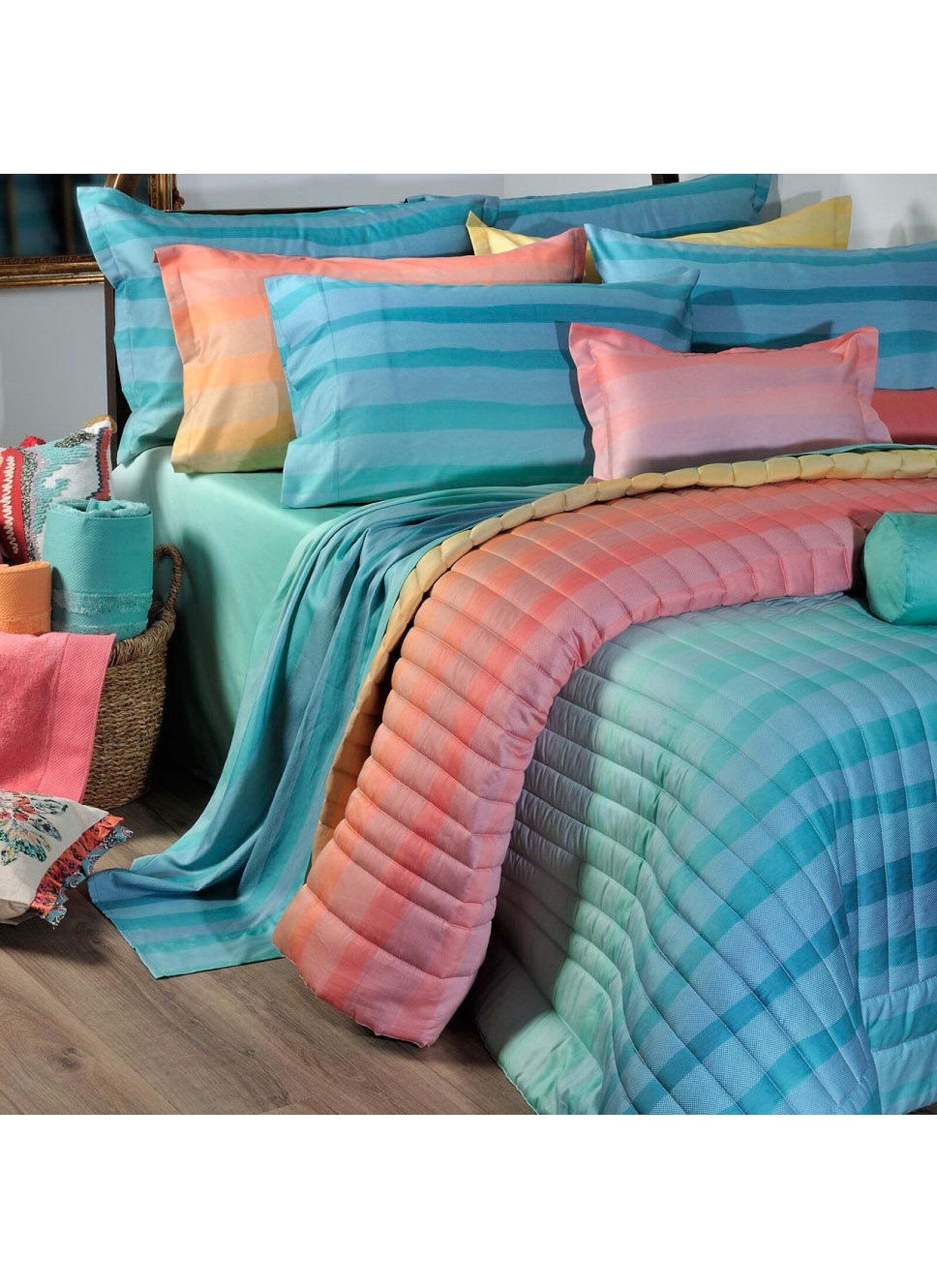 DOUBLE SHEET SET BURANO AQUA (S862)