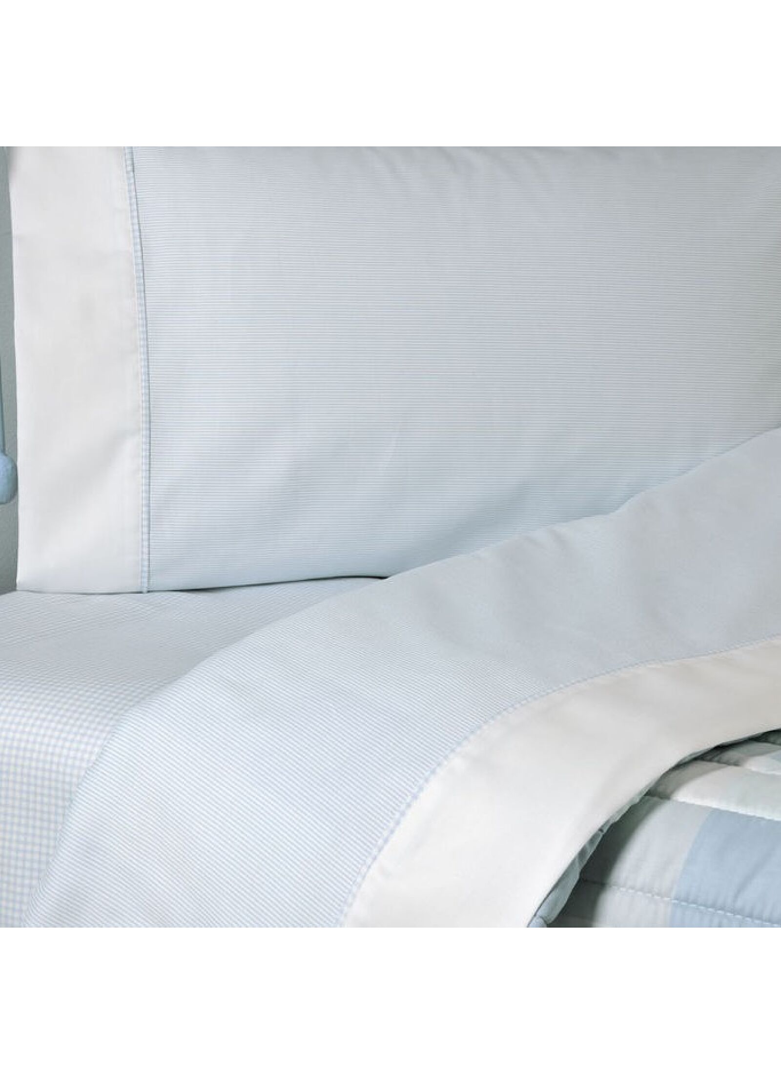 SINGLE DUVET COVER SET STRIPES BLUE (S508)