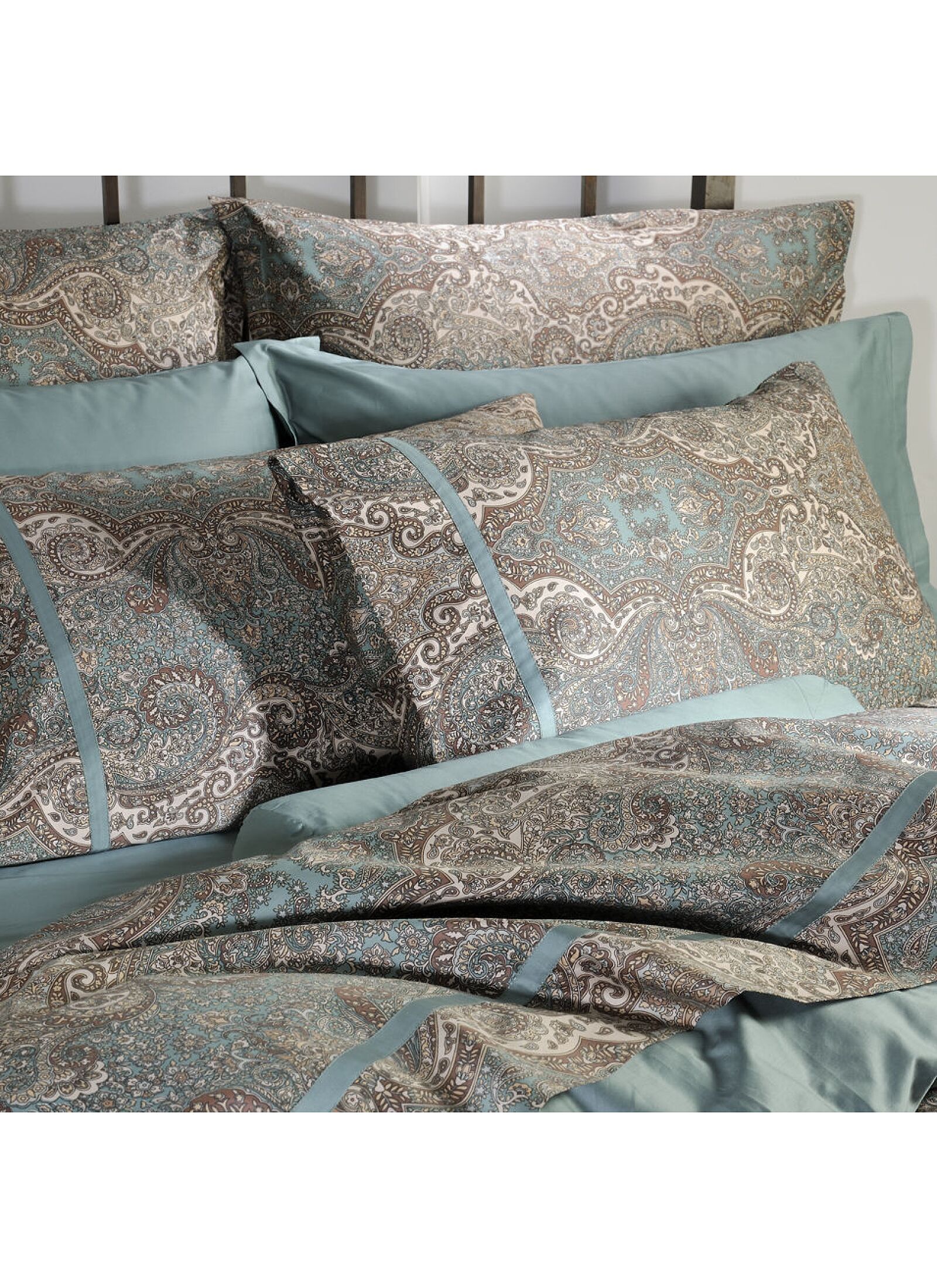 DOUBLE QUILT SET BOMBAY PETROL (S833)