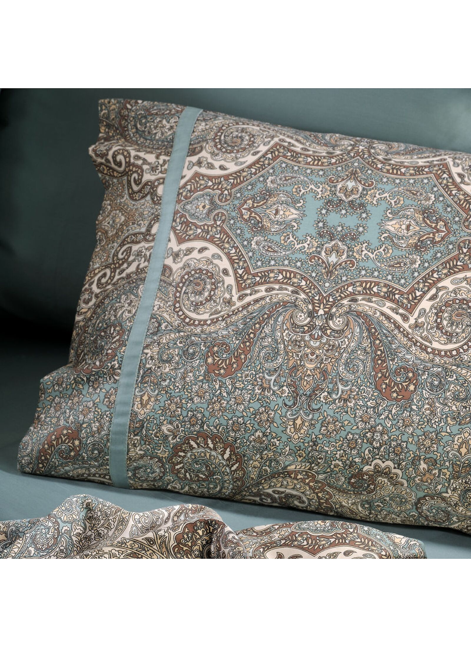 QUEEN DUVET COVER SET BOMBAY PETROL (S833)