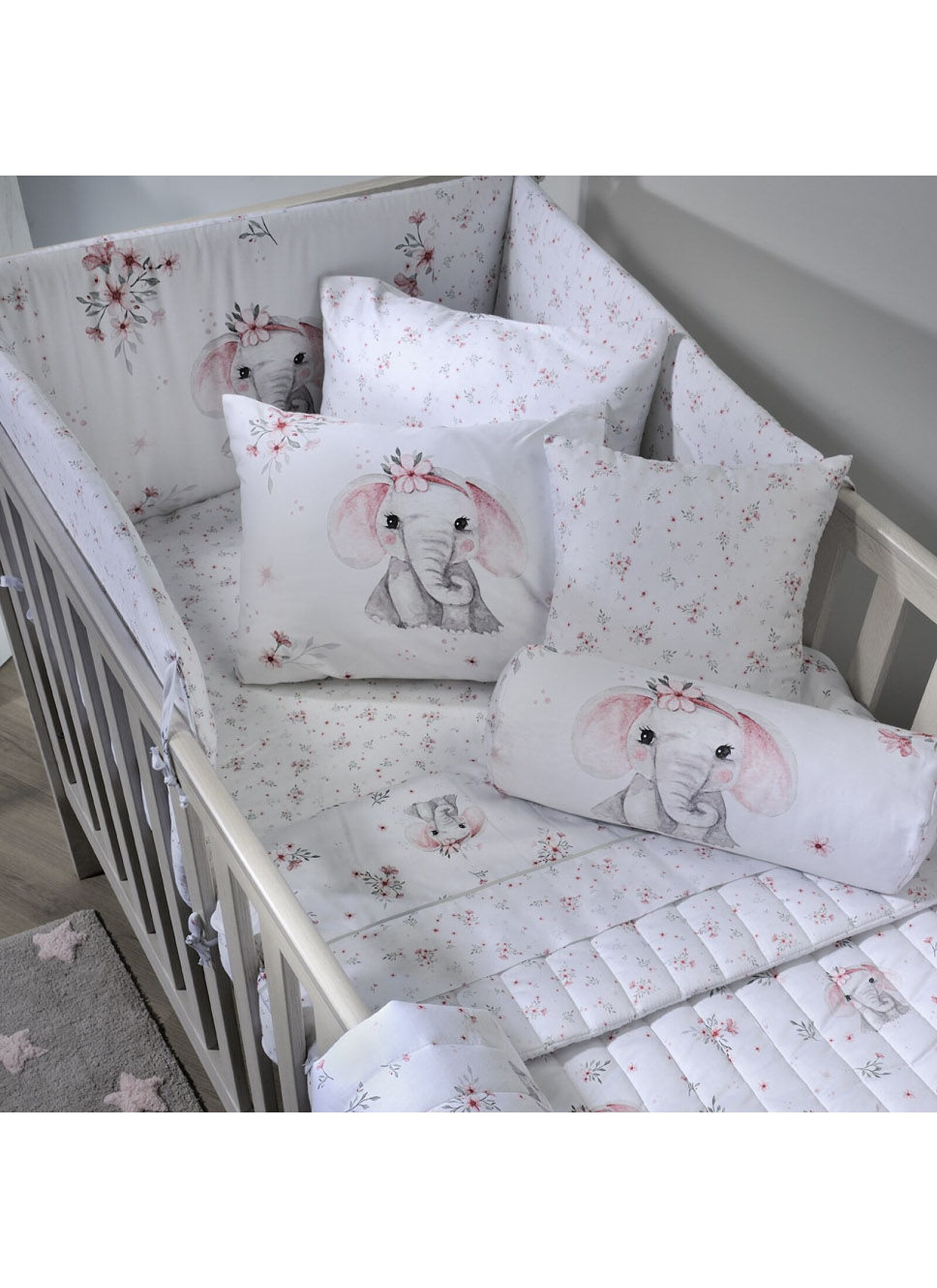 CRIB BUMPER ELEPHANT (BS855)