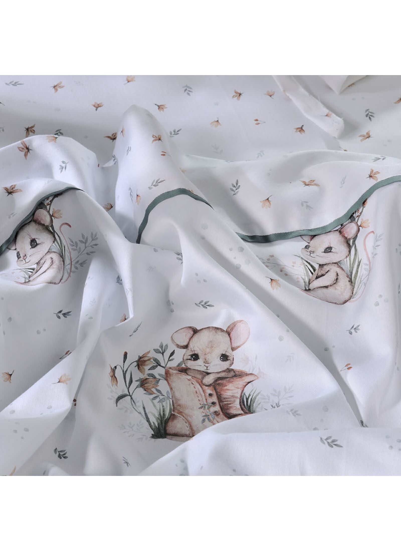 CRIB DUVET SATEEN LITTLE MOUSE (BS856)