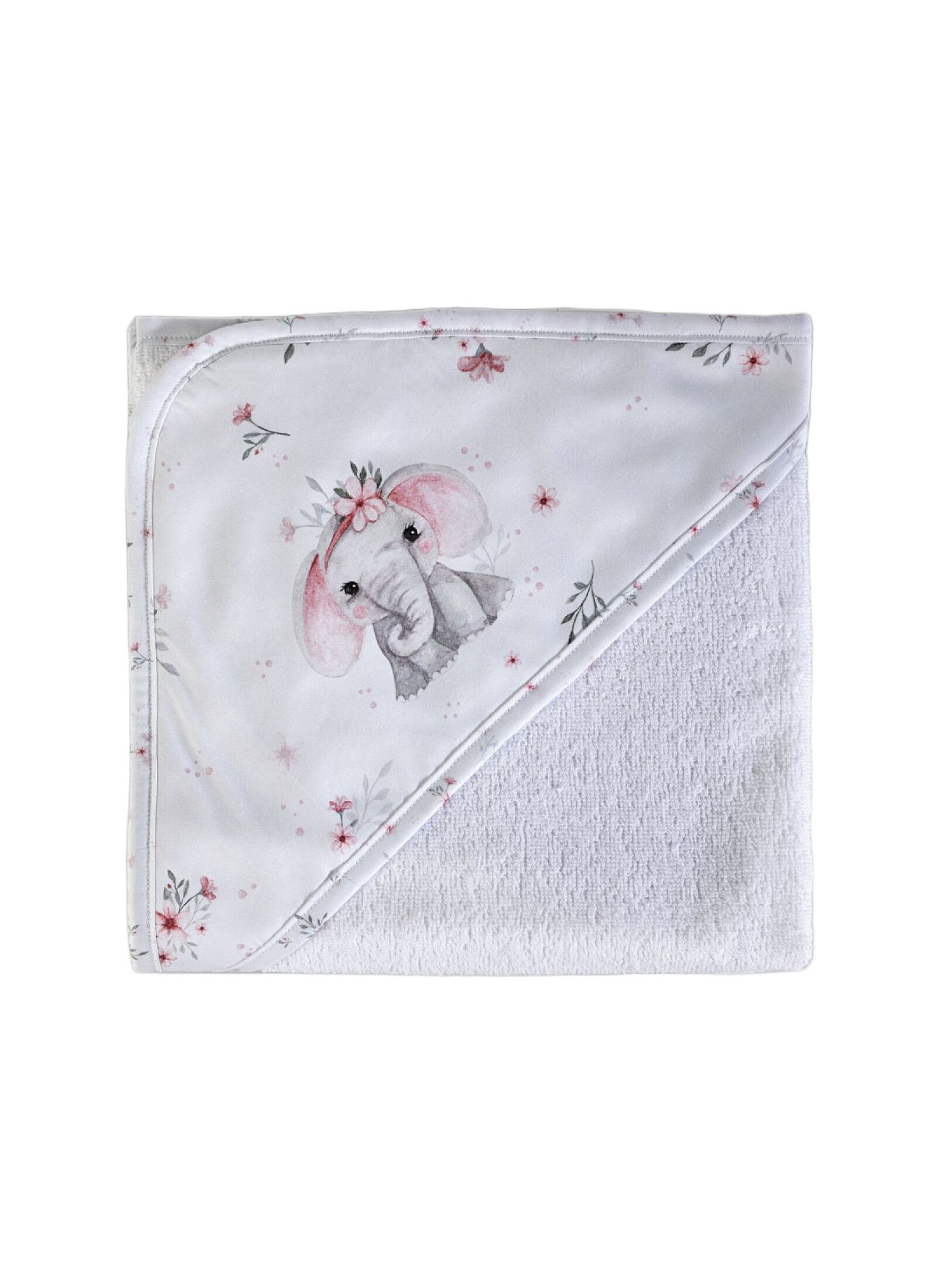 HOODED TOWEL ELEPHANT OFF WHITE (S855)
