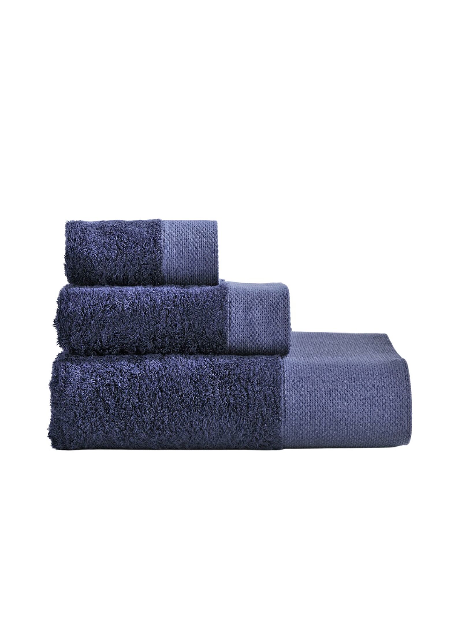 TOWEL SET 3PCS ROSA NAVY BLUE
