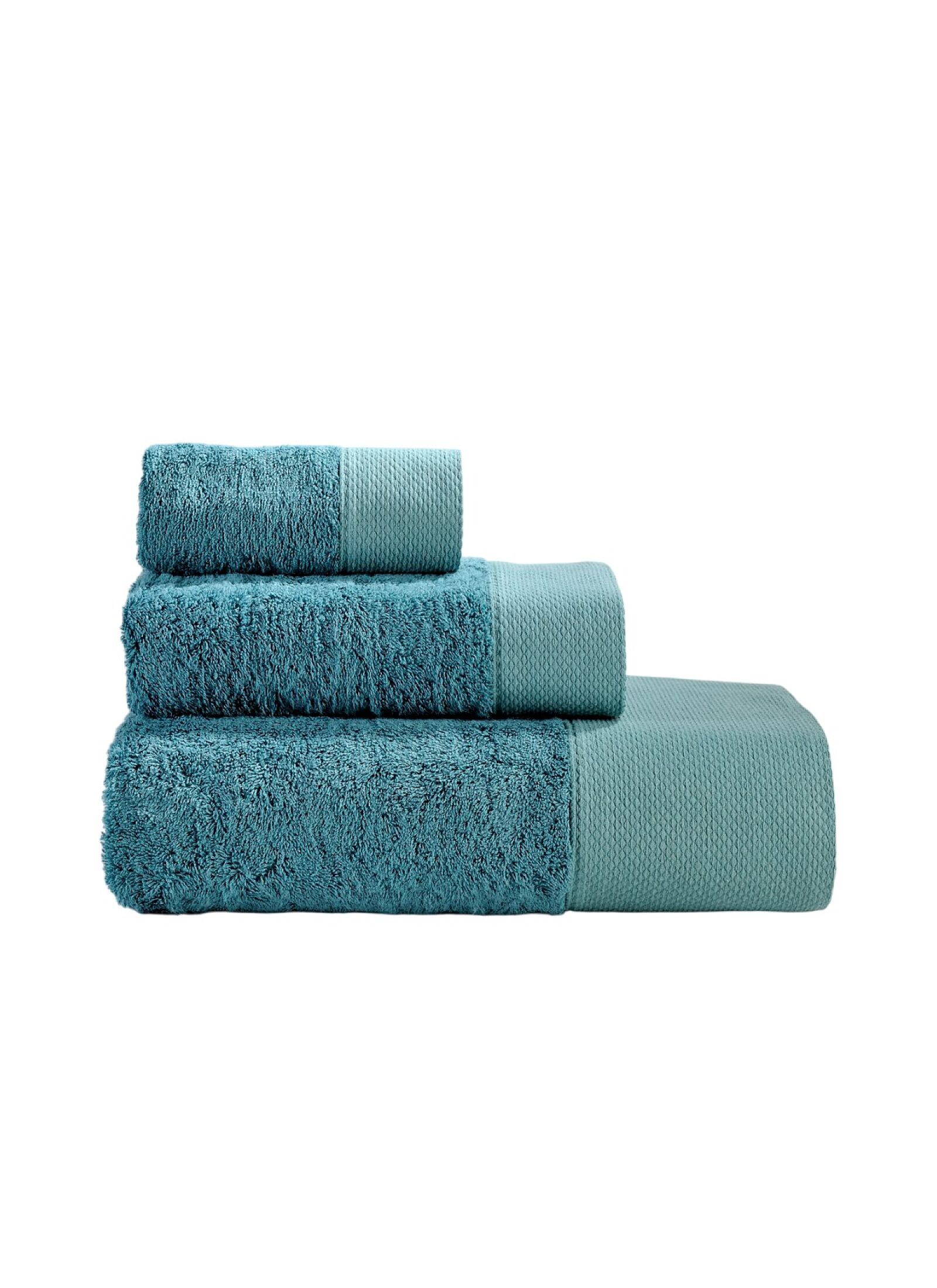 3 PC TOWEL SET ROSA PETROL