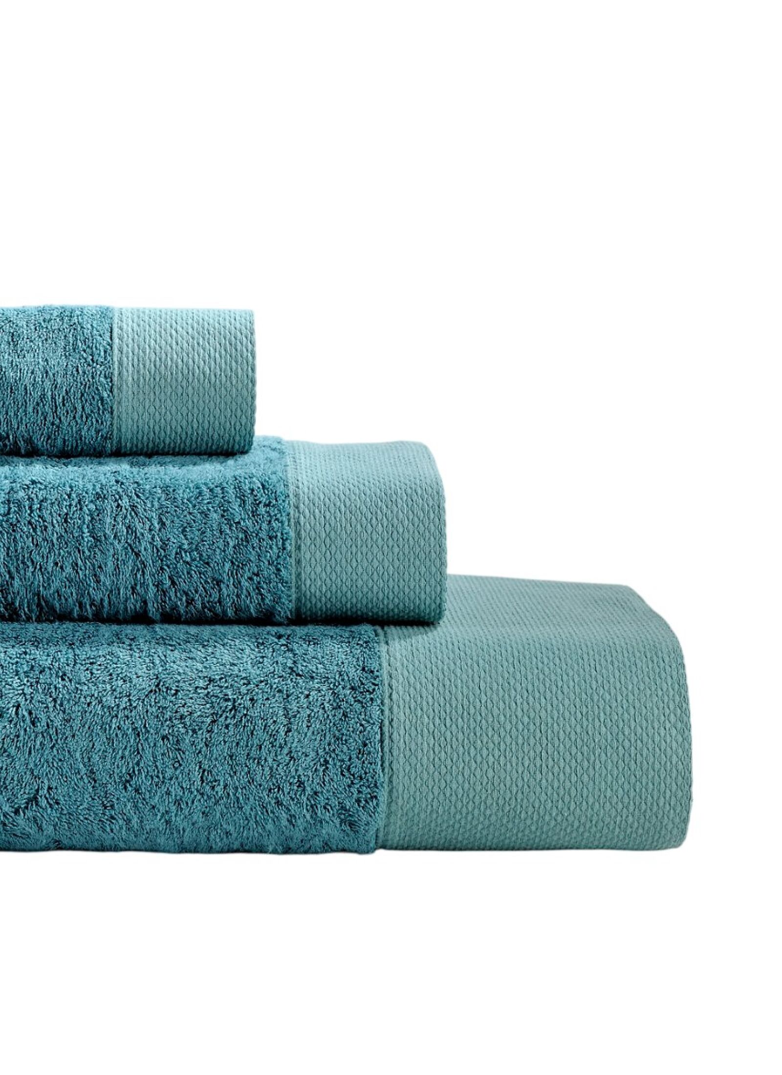 3 PC TOWEL SET ROSA PETROL