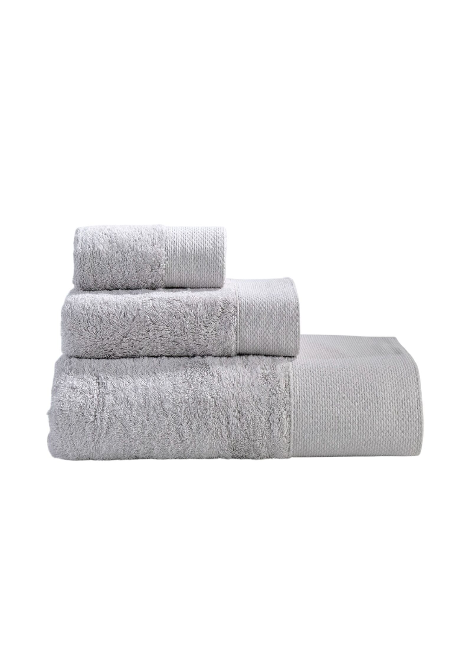 3 PC TOWEL SET ROSA LIGHT GREY