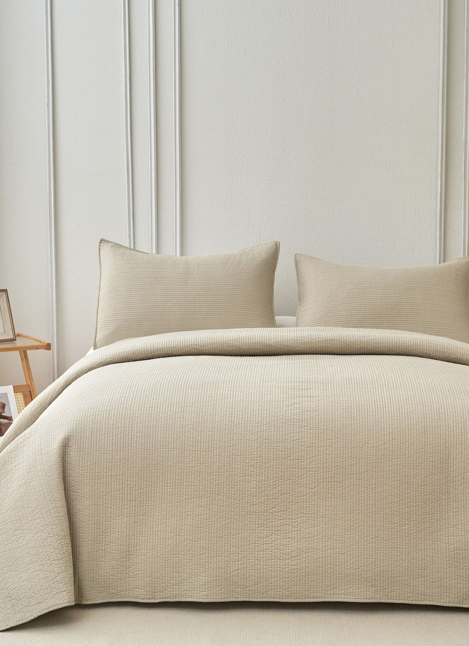 KING SIZE QUILT SET JOY CREAM