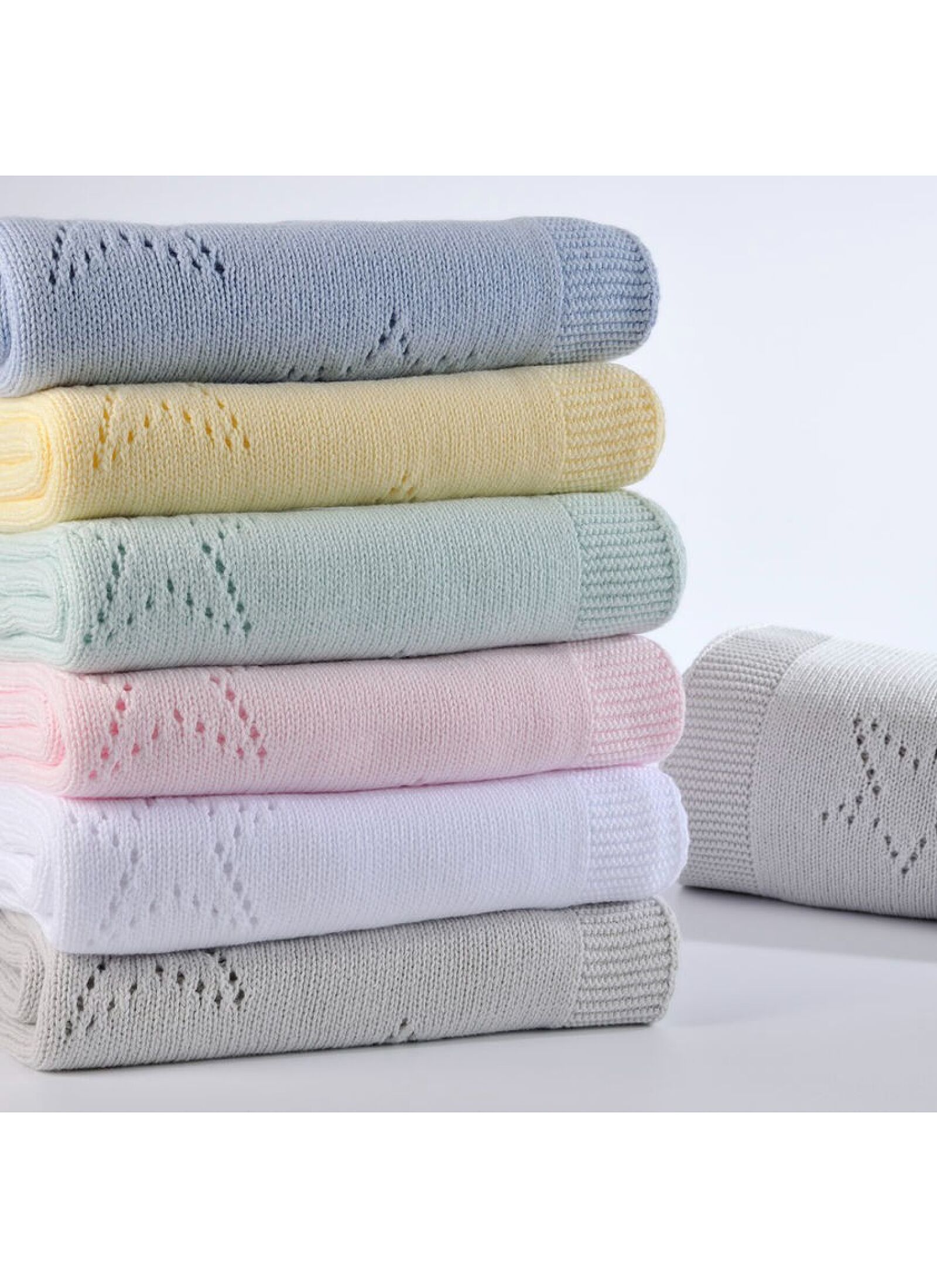 CRADLE BLANKET (75X100) 449 LIGHT GREY