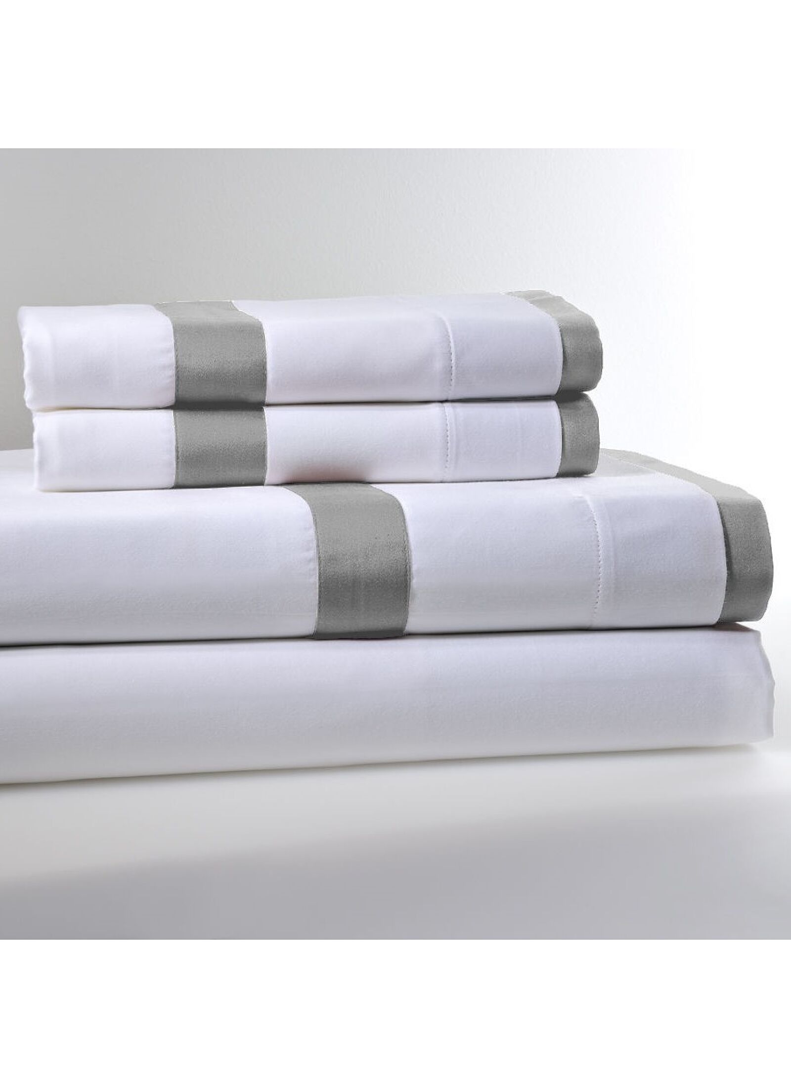 QUEEN SHEET SET SATEEN REVER LIGHT GREY
