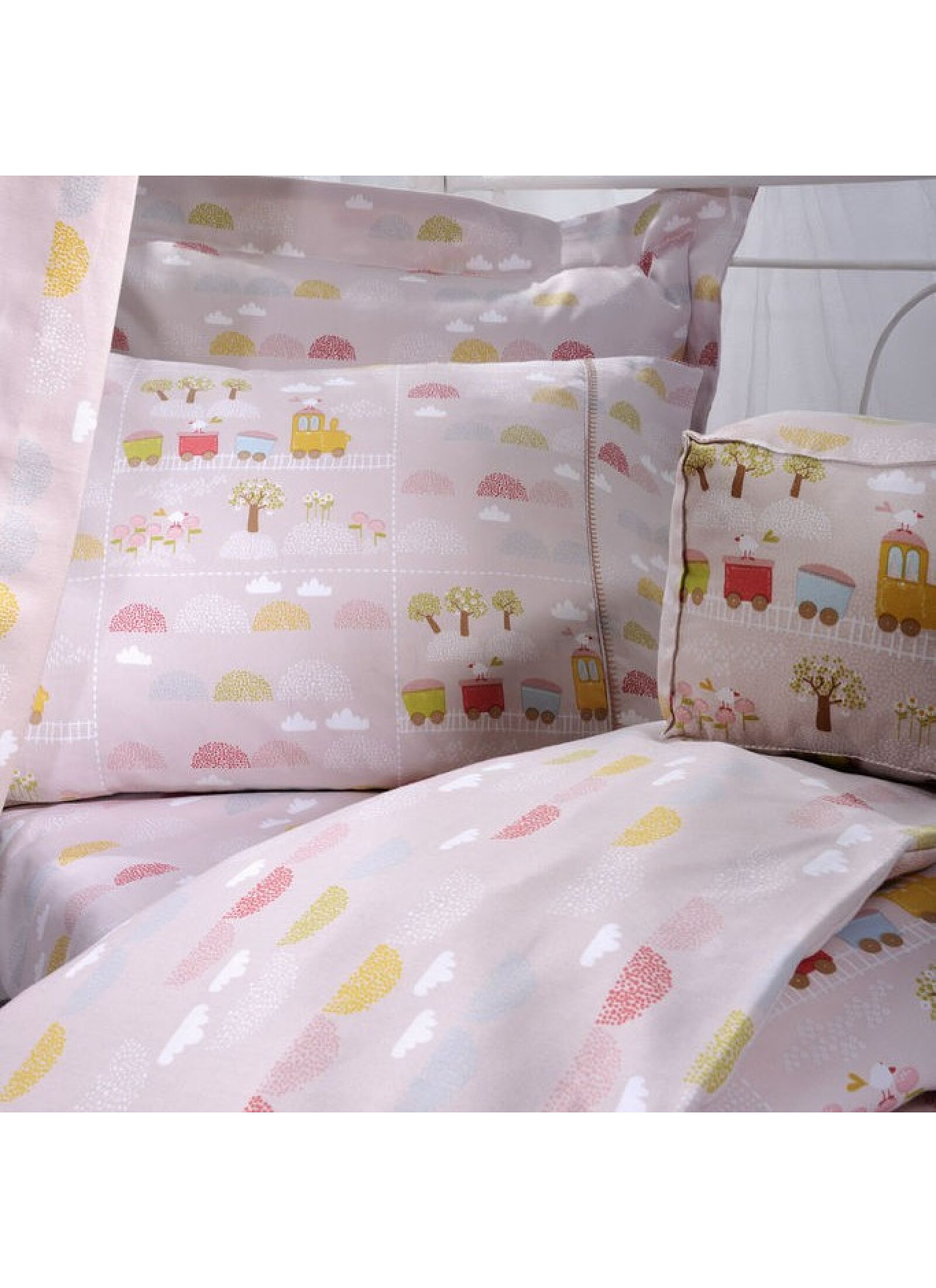 CRADLE SHEETS SET COUNTRYSIDE PINK (BS123)