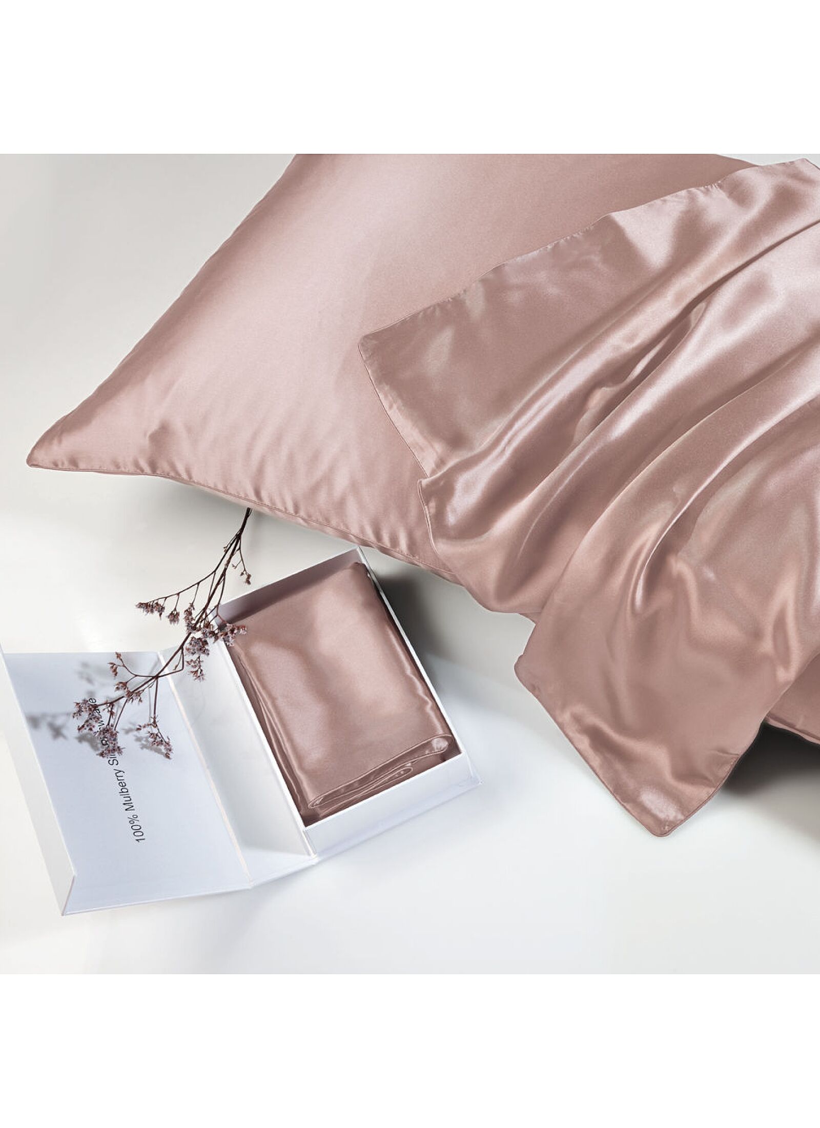 PILLOWCASE SILK PINK