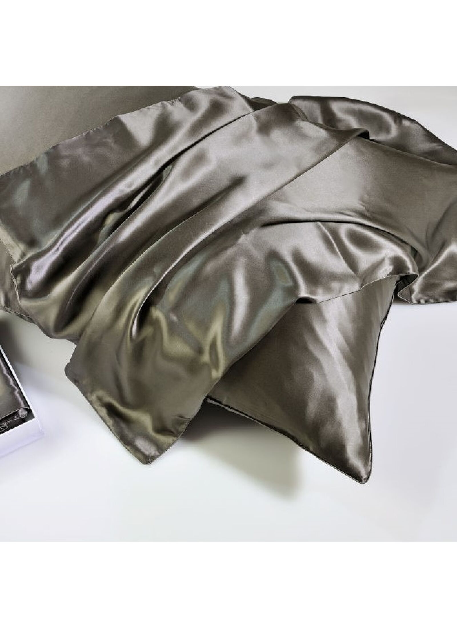 PILLOWCASE SILK DARK GREY