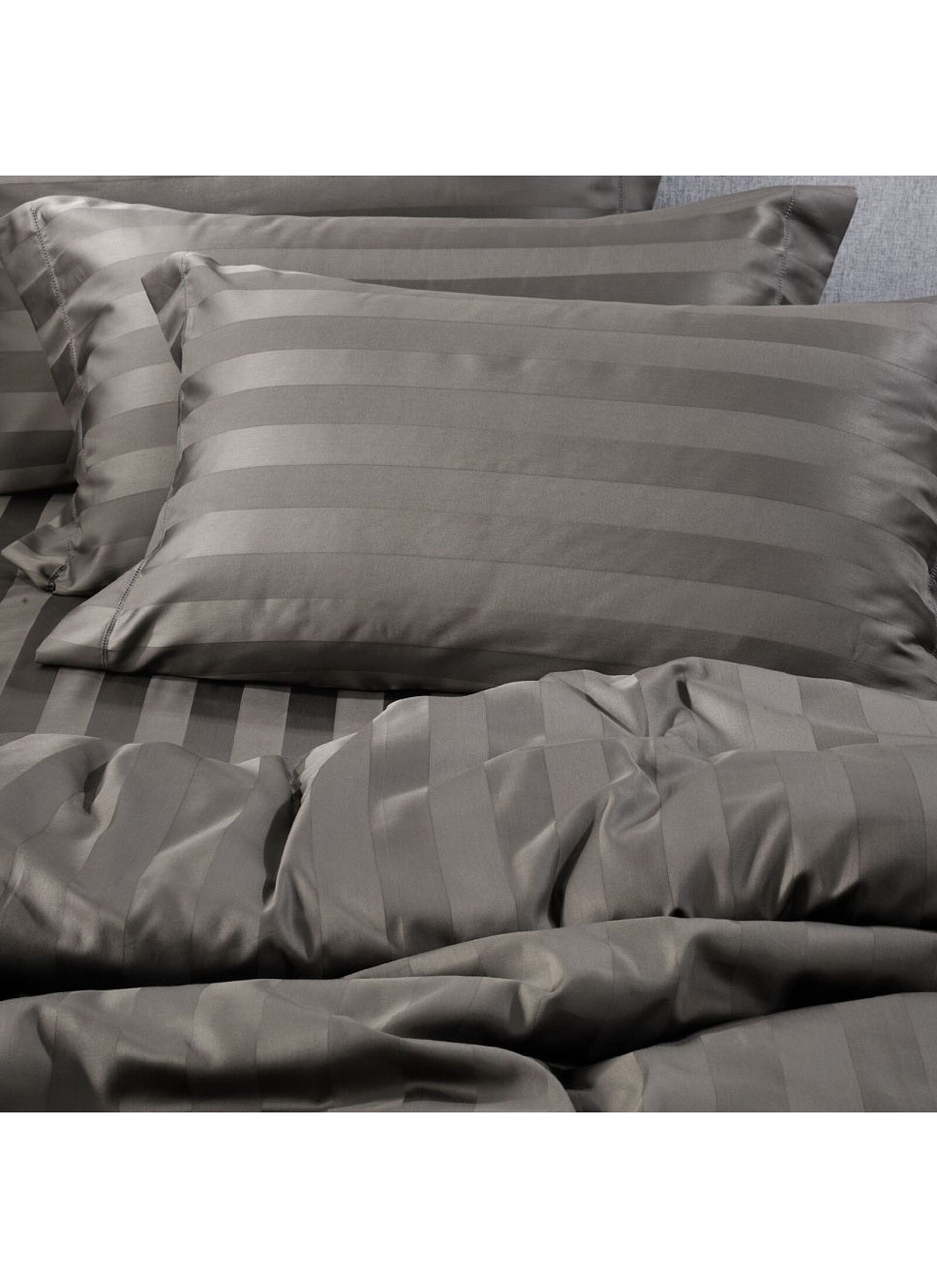 QUEEN SHEET SET ZAQUARD DARK GREY WITH AJOUR