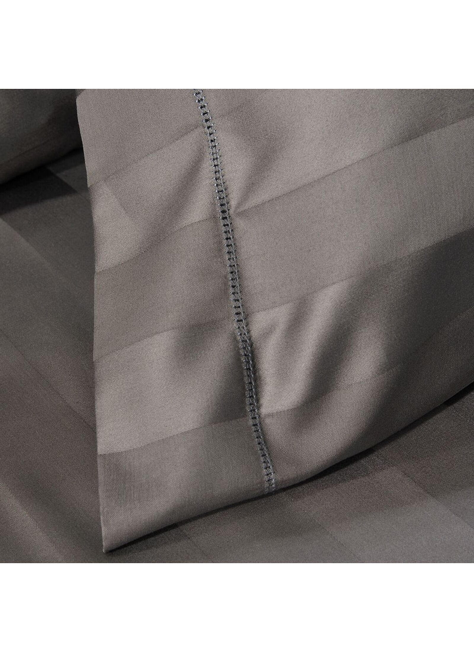 QUEEN SHEET SET ZAQUARD DARK GREY WITH AJOUR