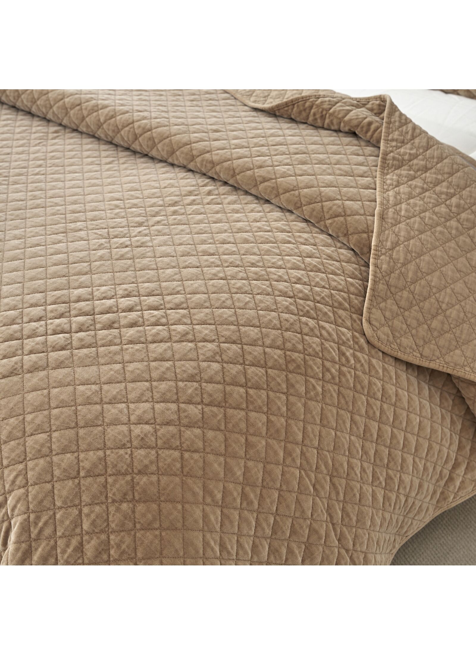 DOUBLE QUILT SET VELVET BEIGE
