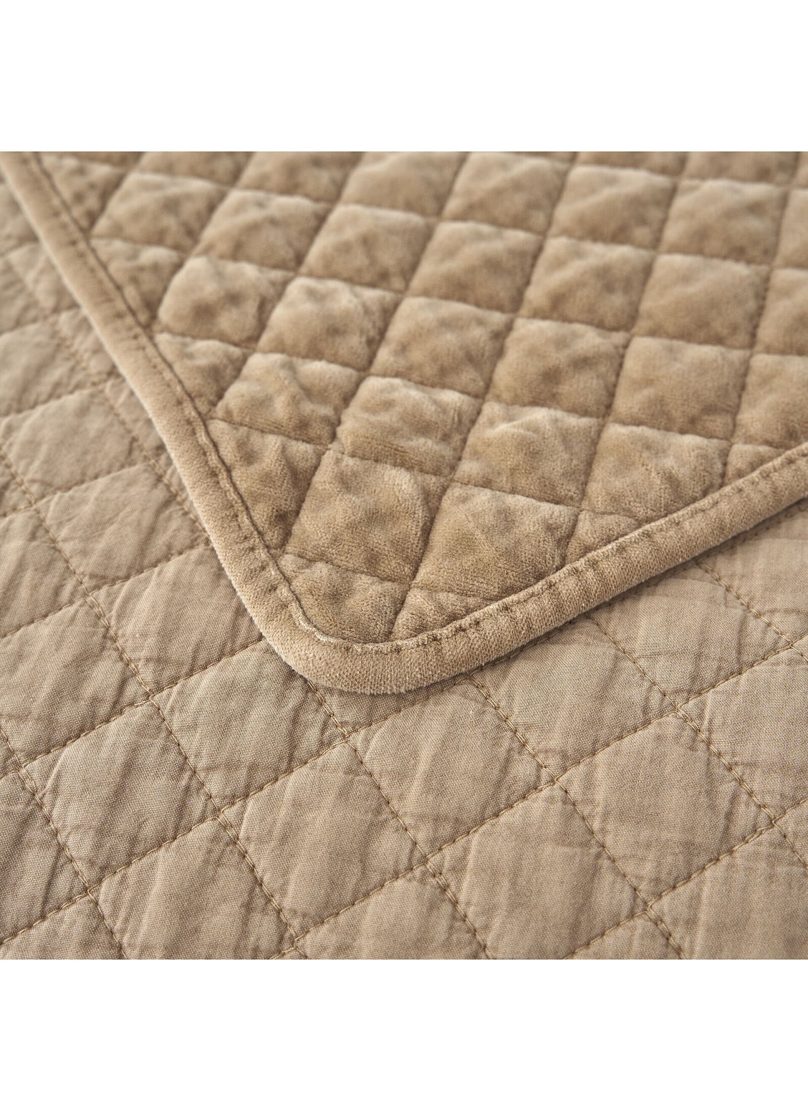 DOUBLE QUILT SET VELVET BEIGE