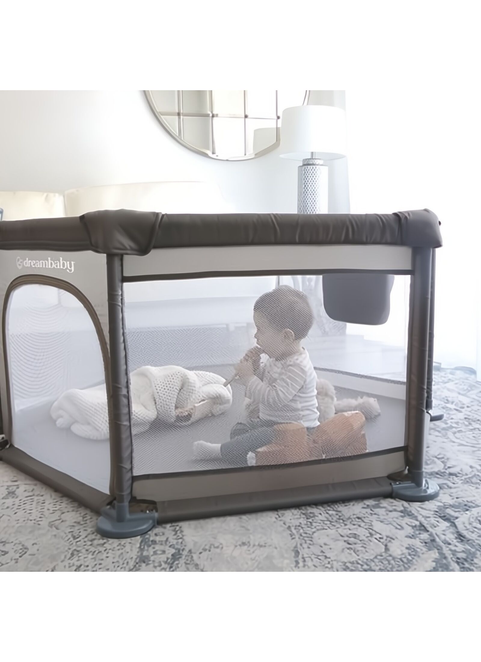 HEXAGON PLAYPEN FABRIC TAUPE