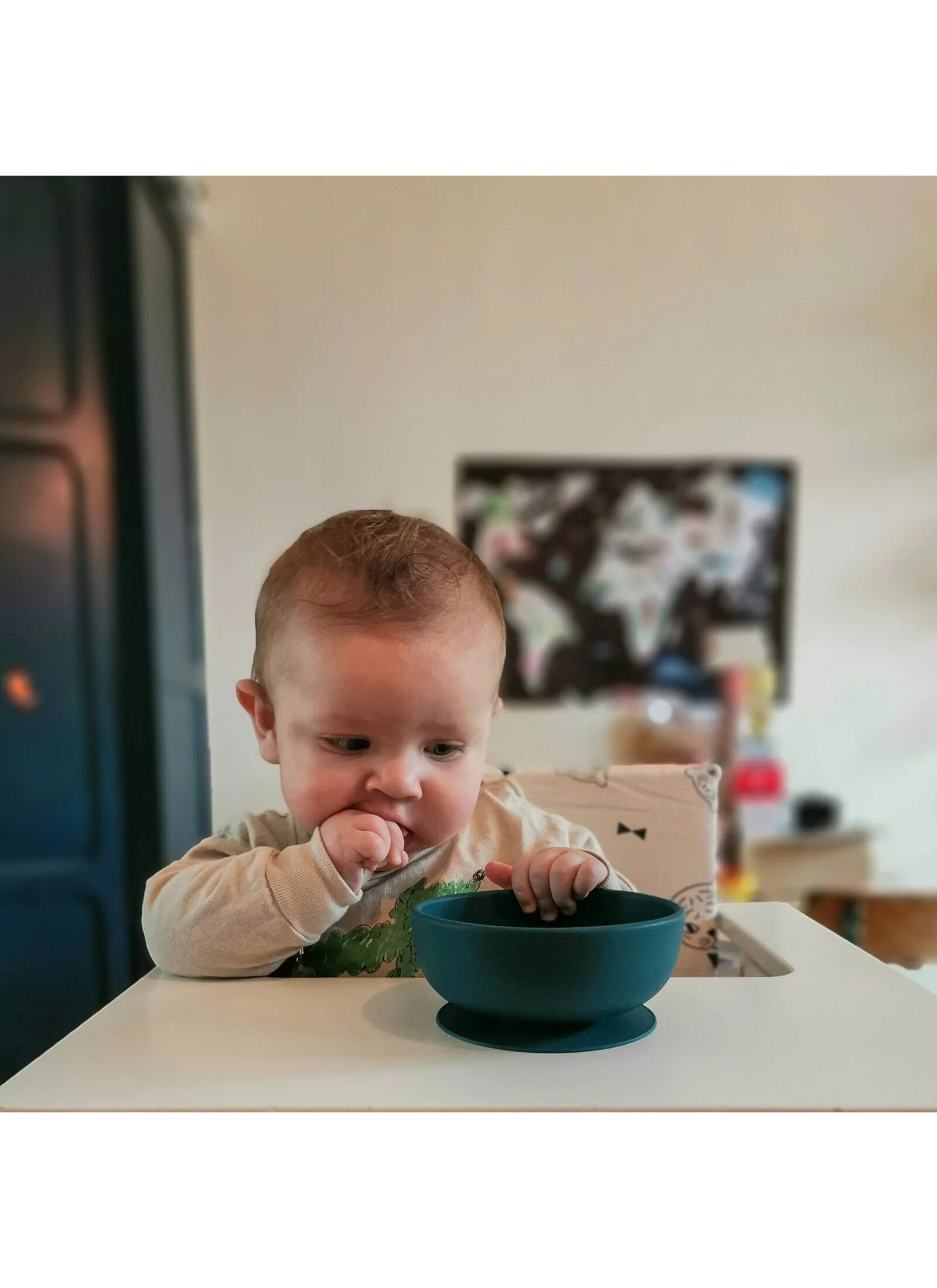 SILICONE DIVIDED PLATE BLUE ABYSS