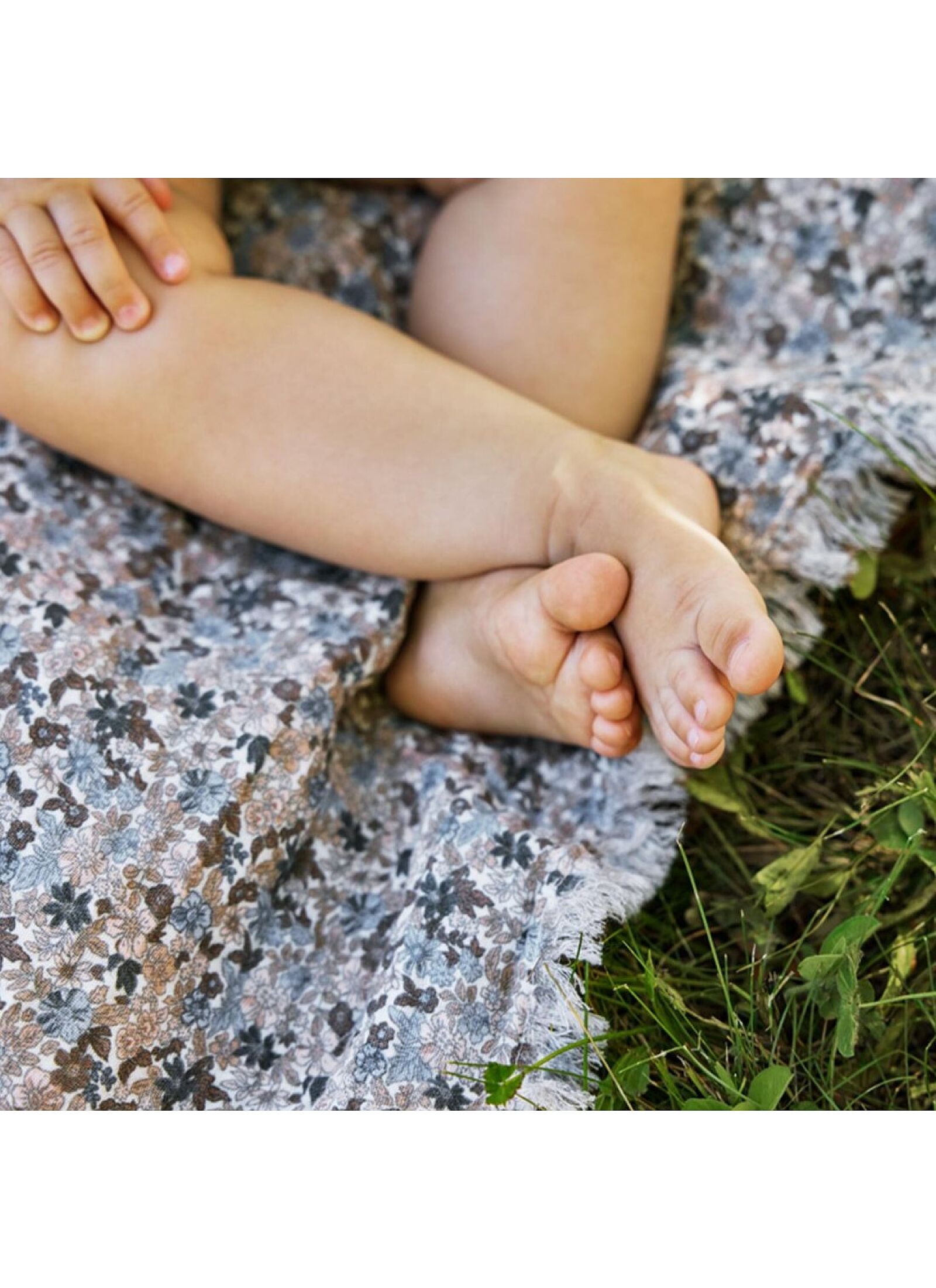 CRADLE BLANKET (75X100) SOFT BLUE GARDEN
