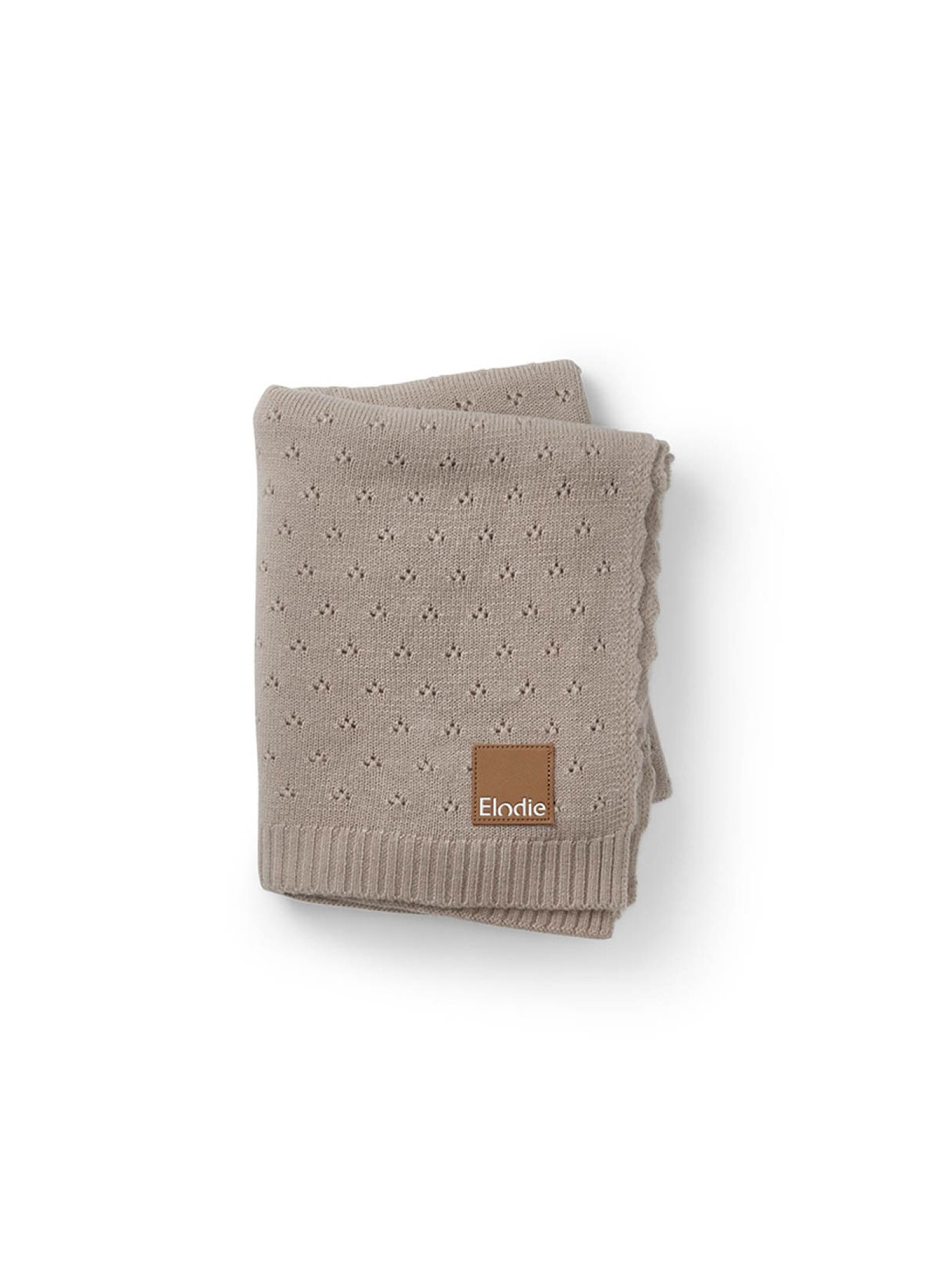 CRADLE BLANKET (75X100) POINTELLE TENDER TAUPE