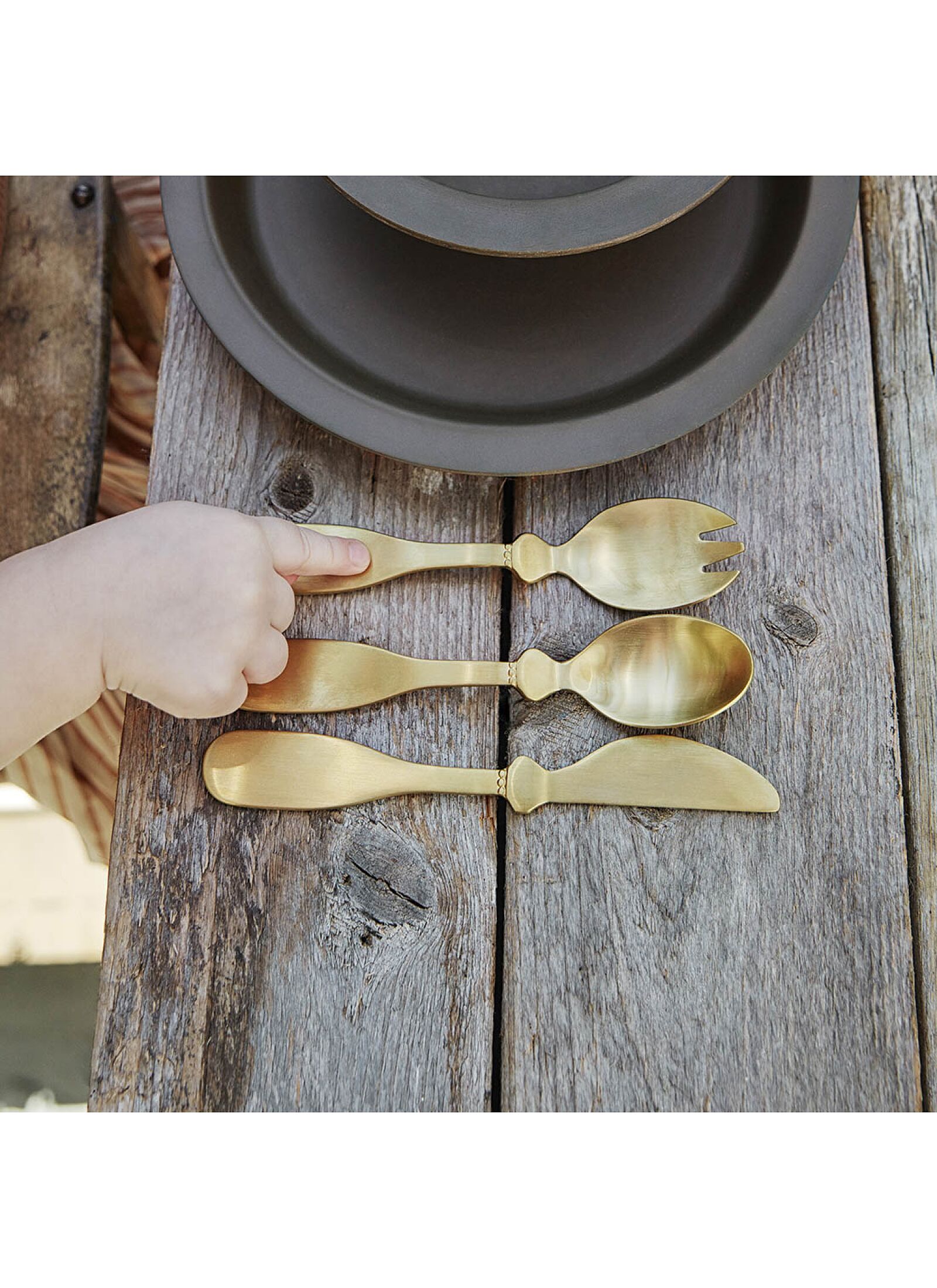 CUTLERY SET (3PCS) MATT GOLD
