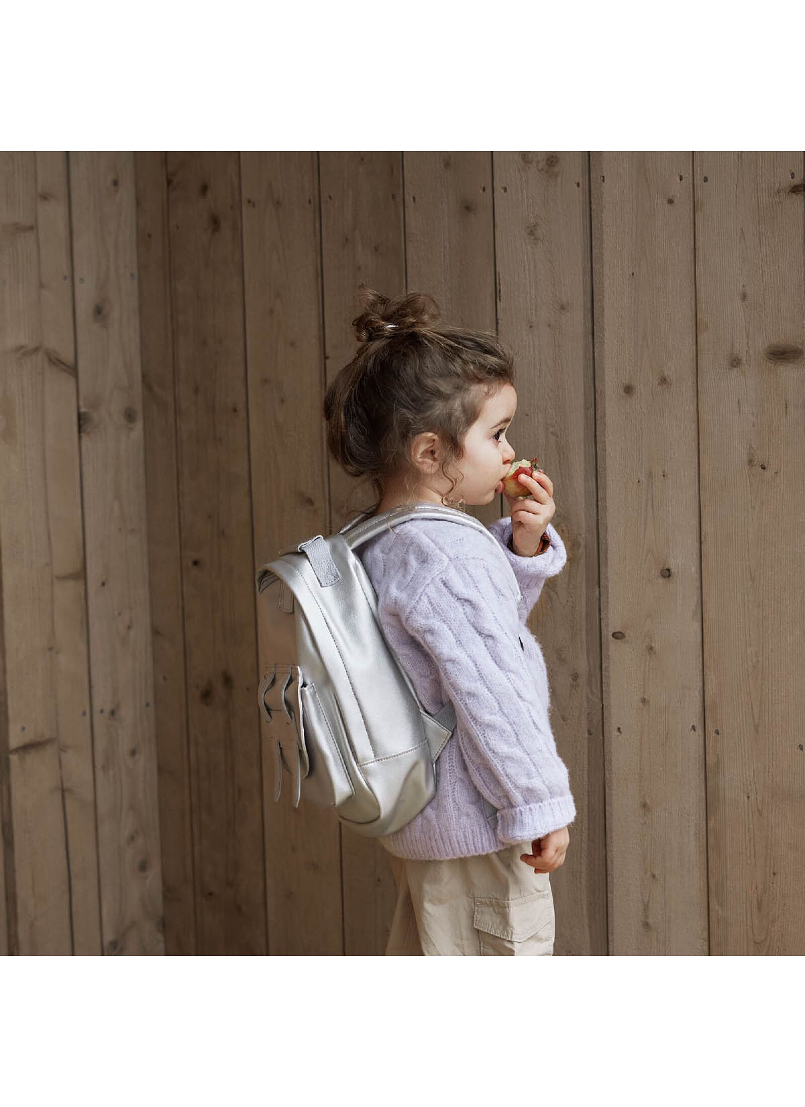 BACKPACK MINI SILVER SHEEN