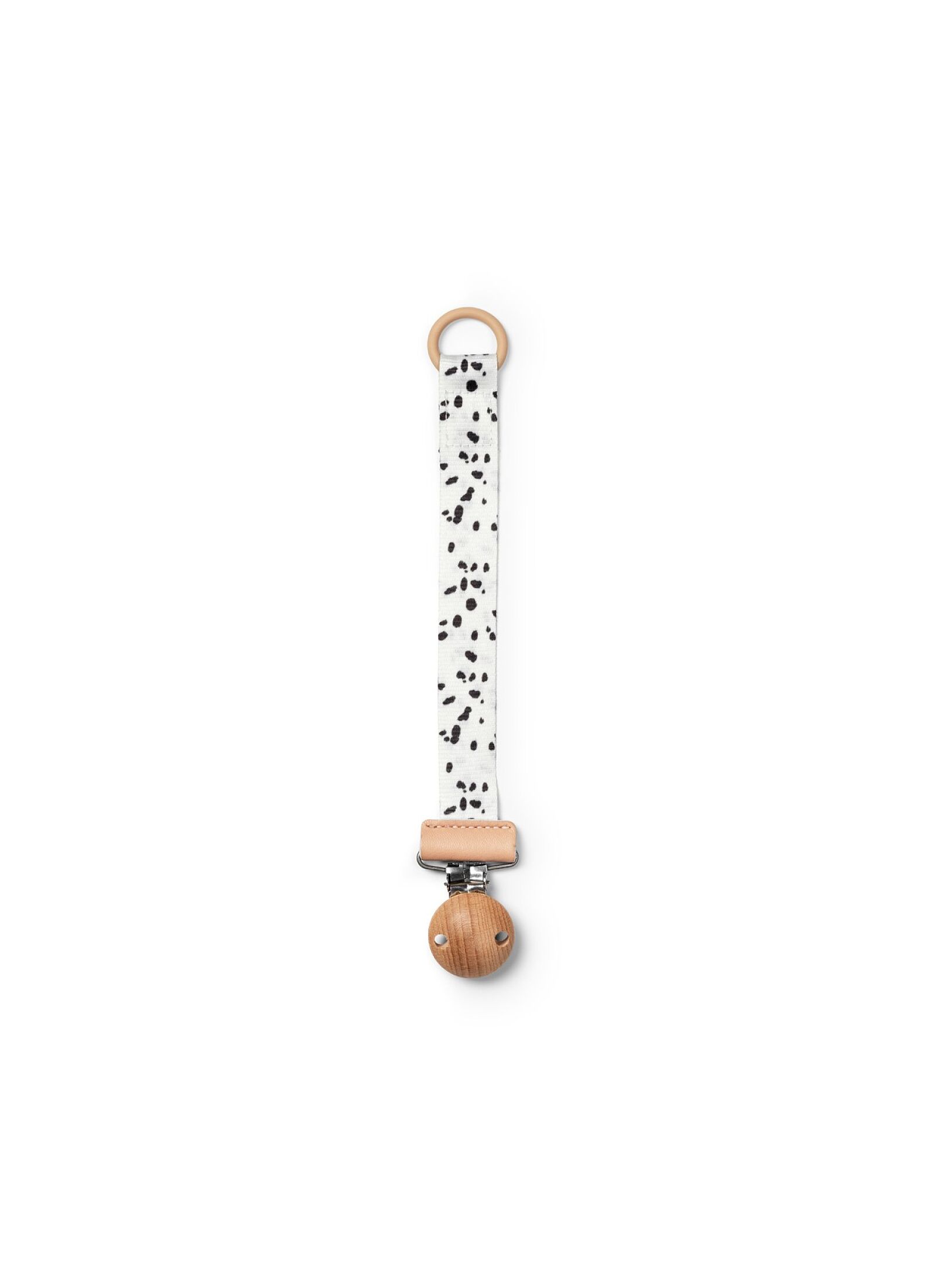 PACIFIER CLIP DALMATIAN DOTS