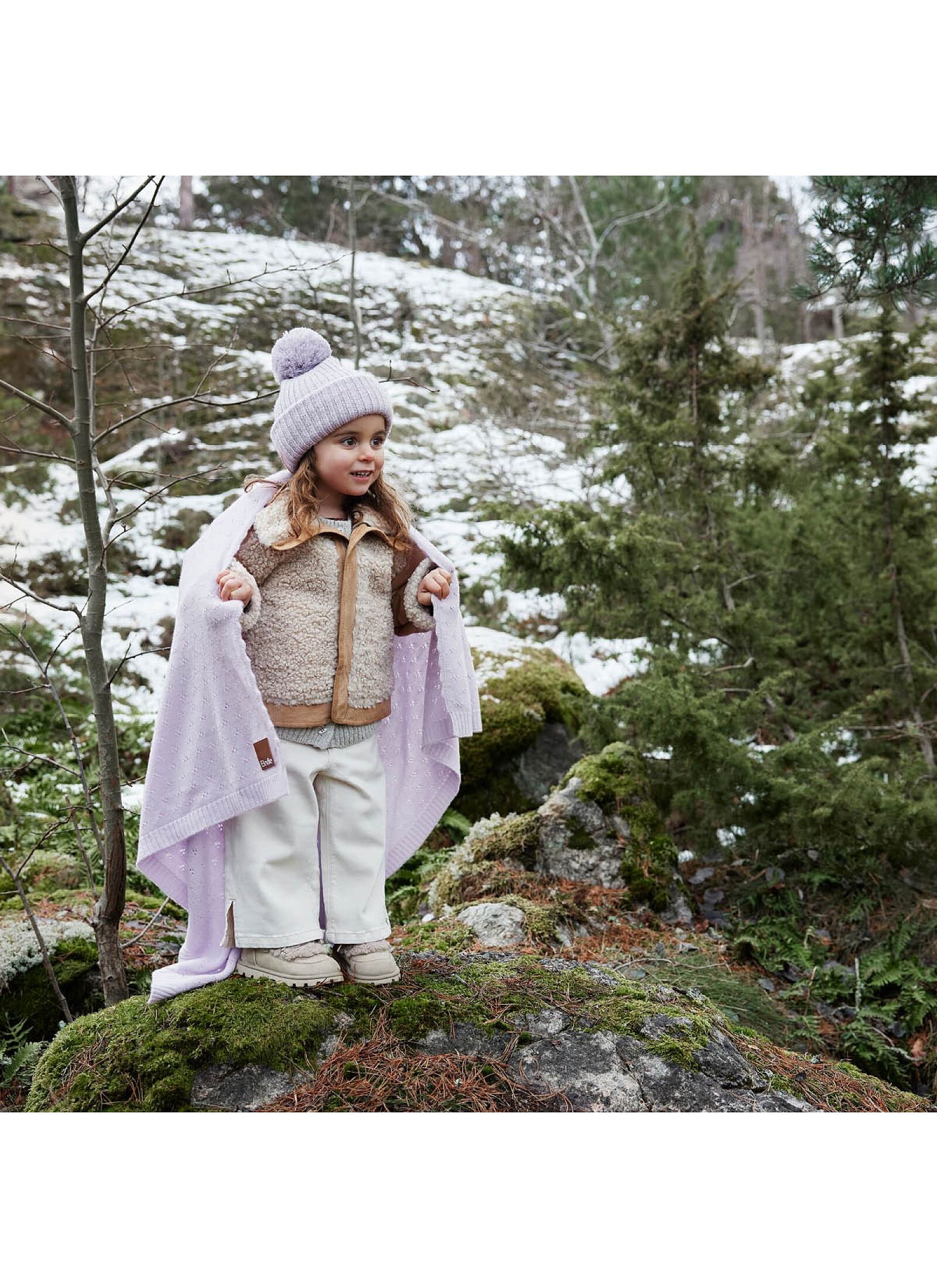 CRADLE BLANKET (75X100) LAVENDER LOVE PURPLE