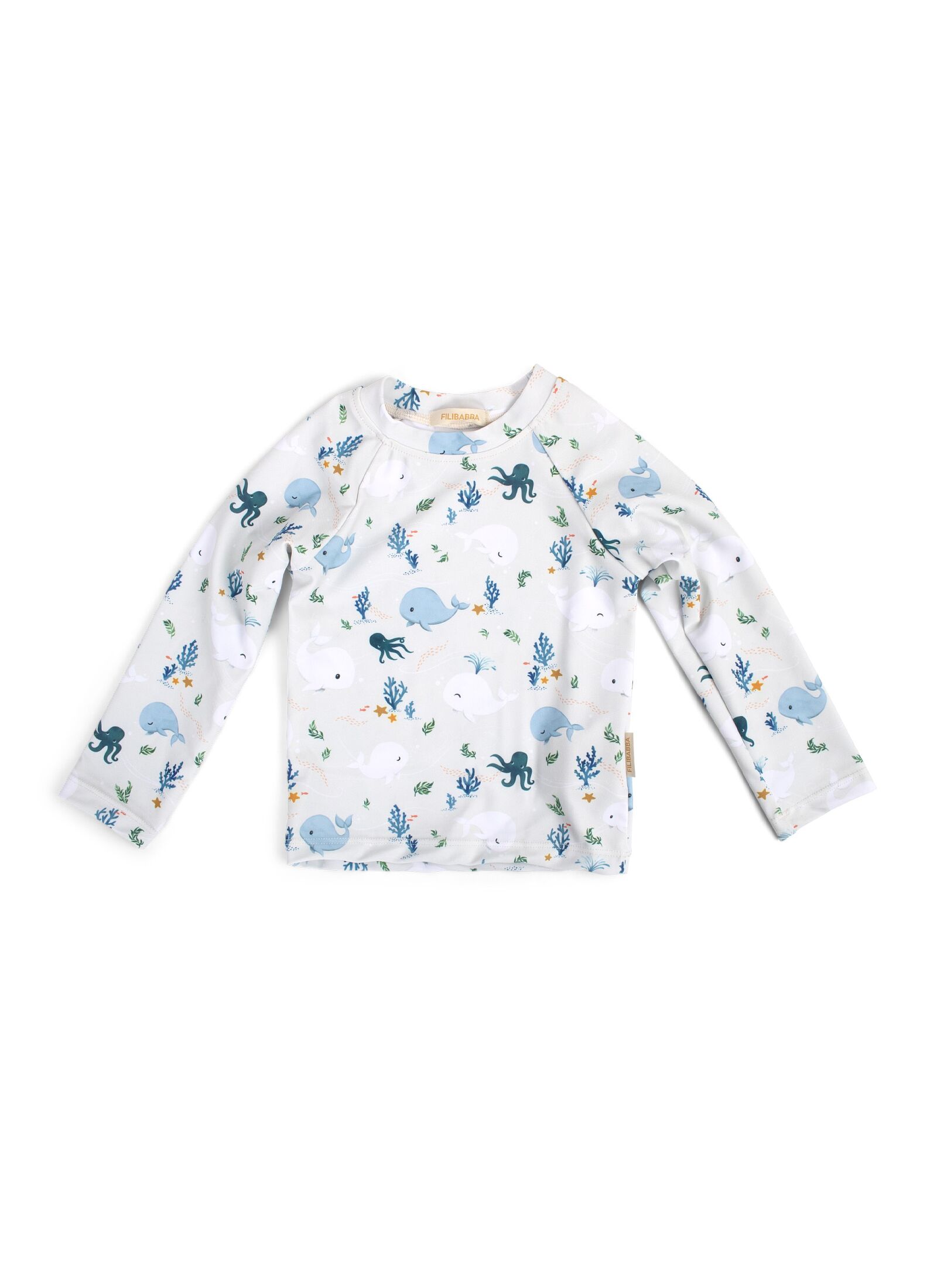 SWIM T-SHIRT WITH LONG SLEEVE (1-2Y) CHRISTIAN'S WHALE TALES