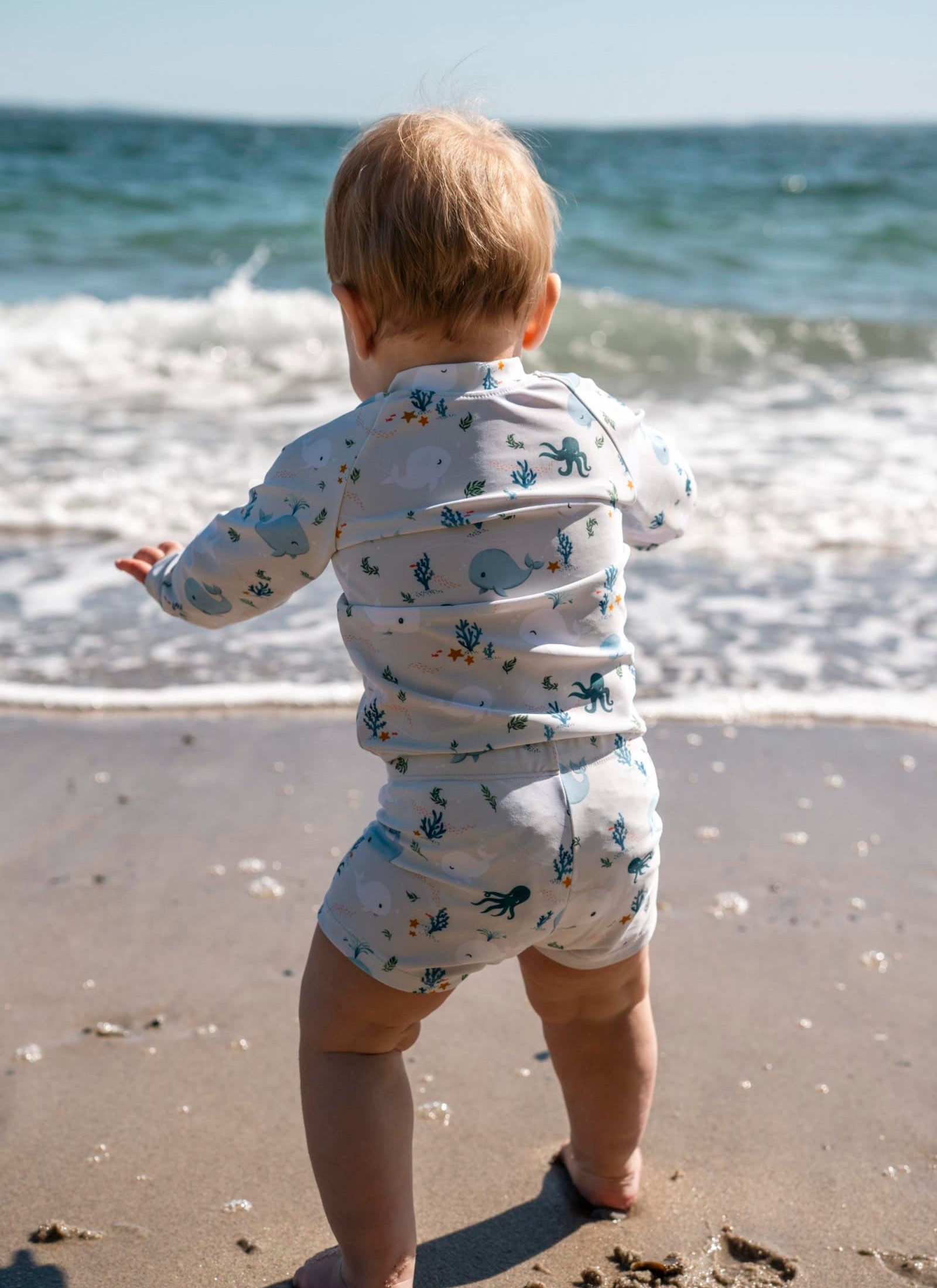 SWIM T-SHIRT WITH LONG SLEEVE (1-2Y) CHRISTIAN'S WHALE TALES