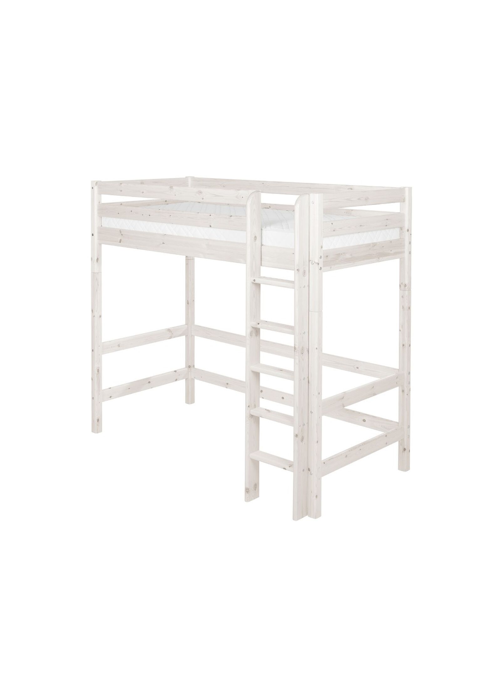 HIGH SINGLE BED CLASSIC WHITE WASHED (90X200)