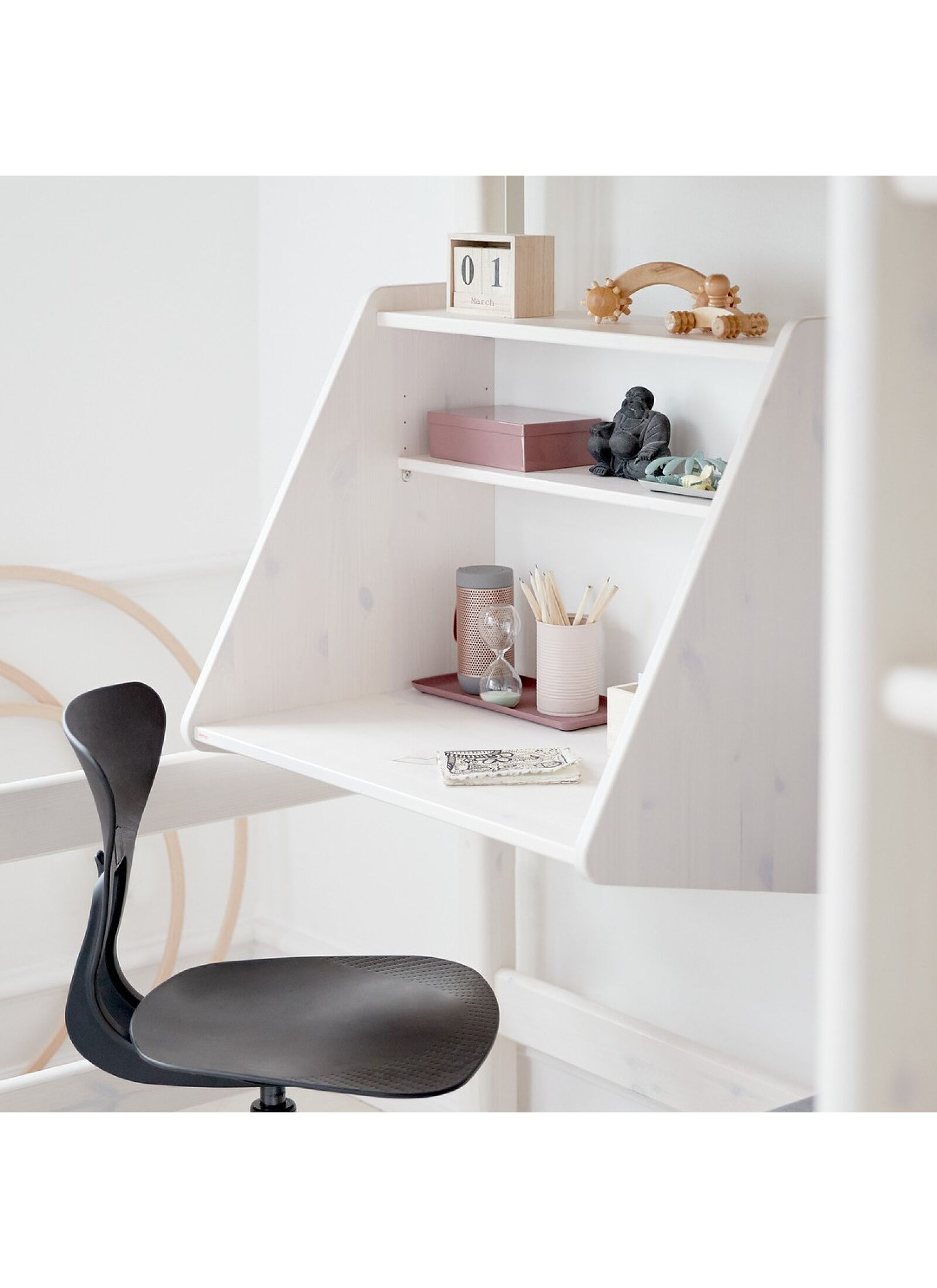 HIGH SINGLE BED CLASSIC WHITE WASHED (90X200)