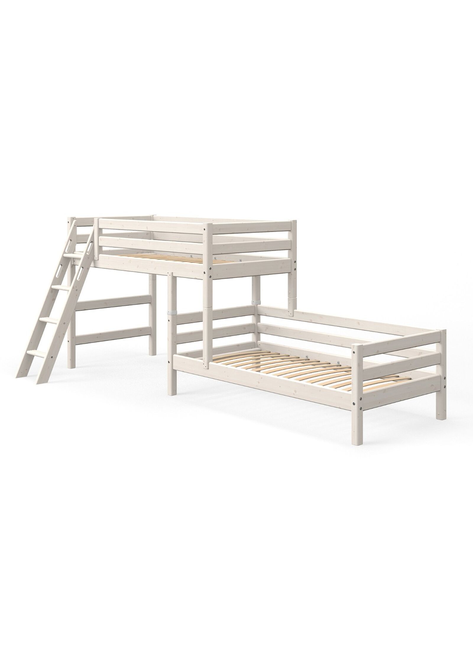 SEMI-HIGH BUNK BED CLASSIC WHITE WASHED