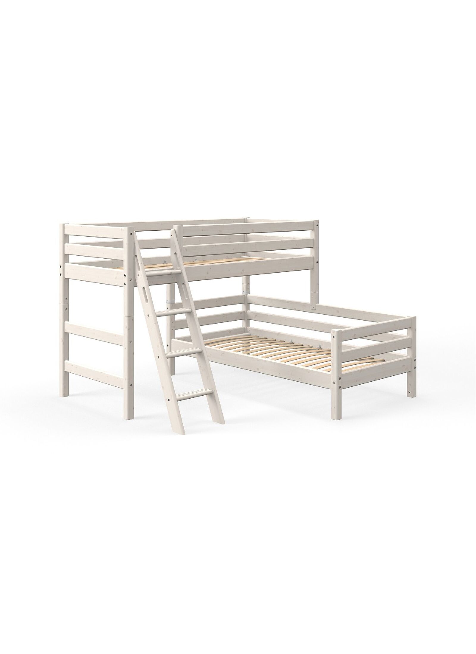 SEMI-HIGH BUNK BED CLASSIC WHITE WASHED