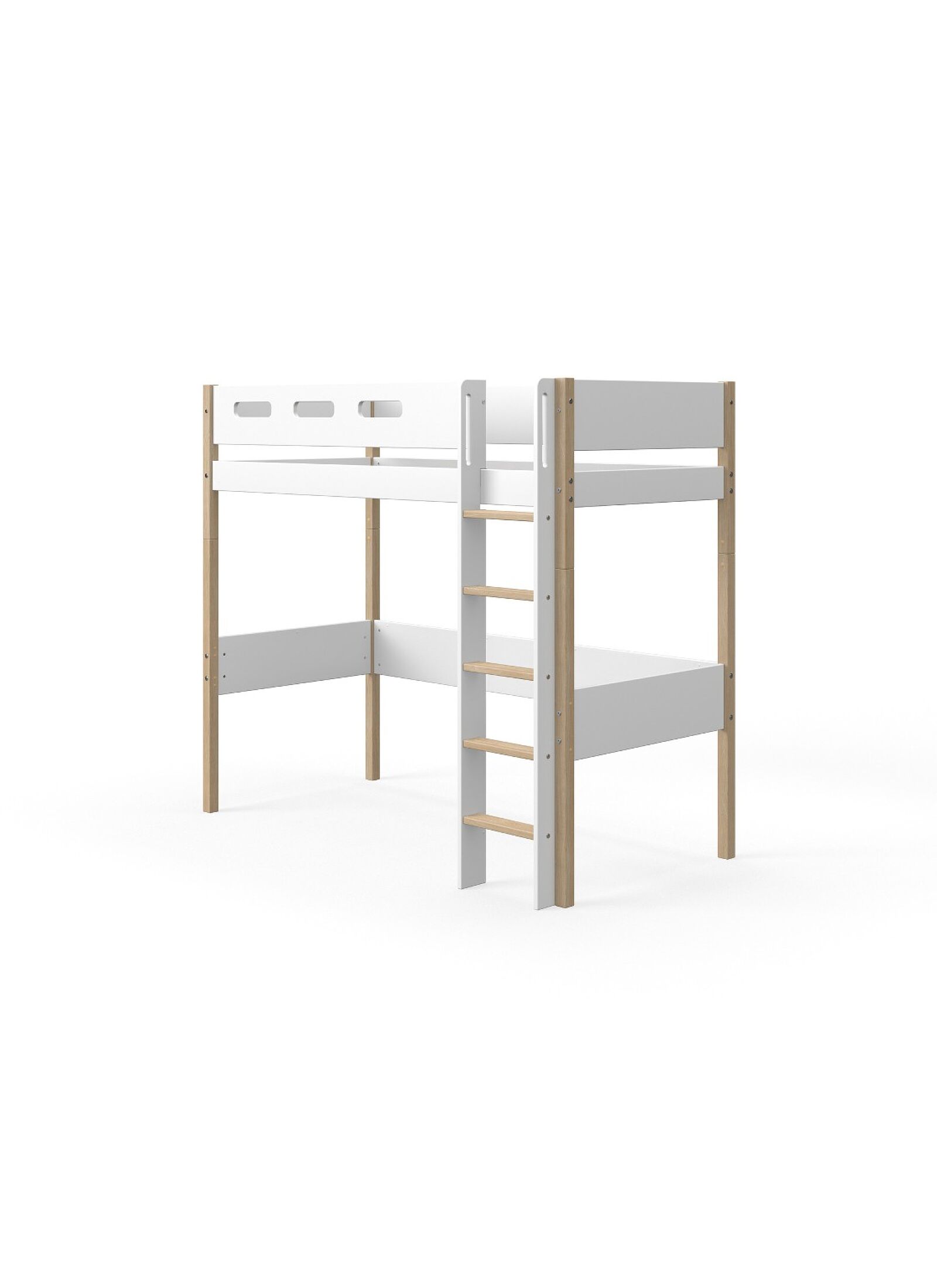 HIGH SINGLE BED NOR WHITE (90X200)