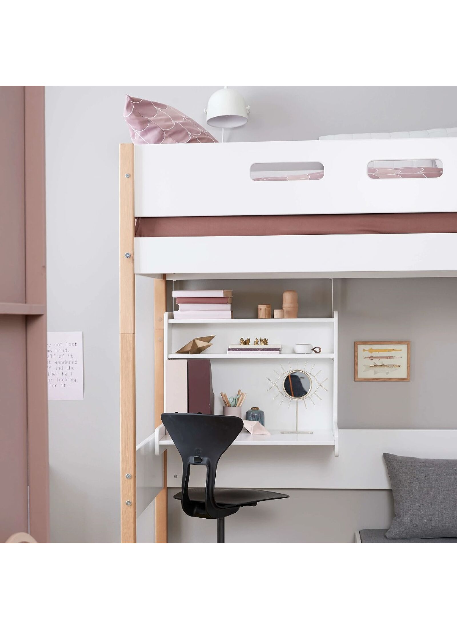 HIGH SINGLE BED NOR WHITE (90X200)