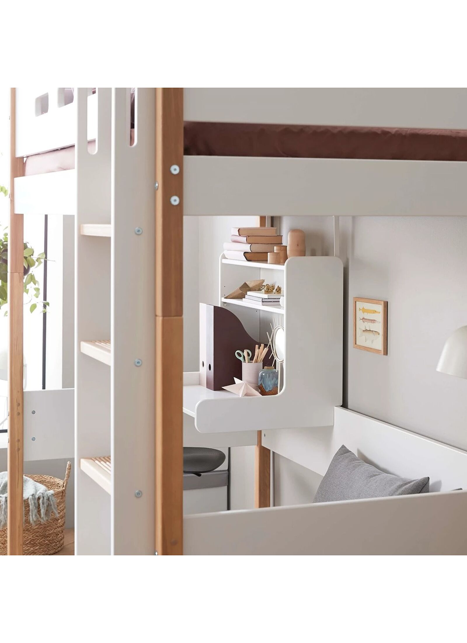 HIGH SINGLE BED NOR WHITE (90X200)