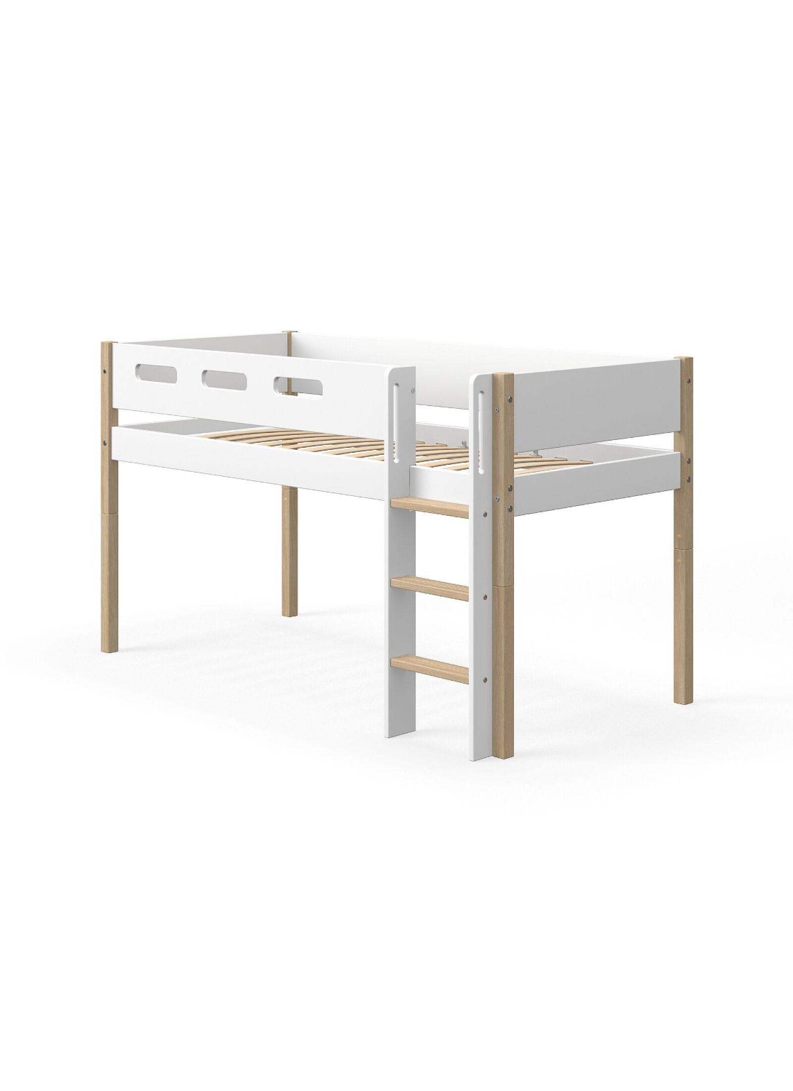 MID-HIGH SINGLE BED NOR WHITE (90X200)