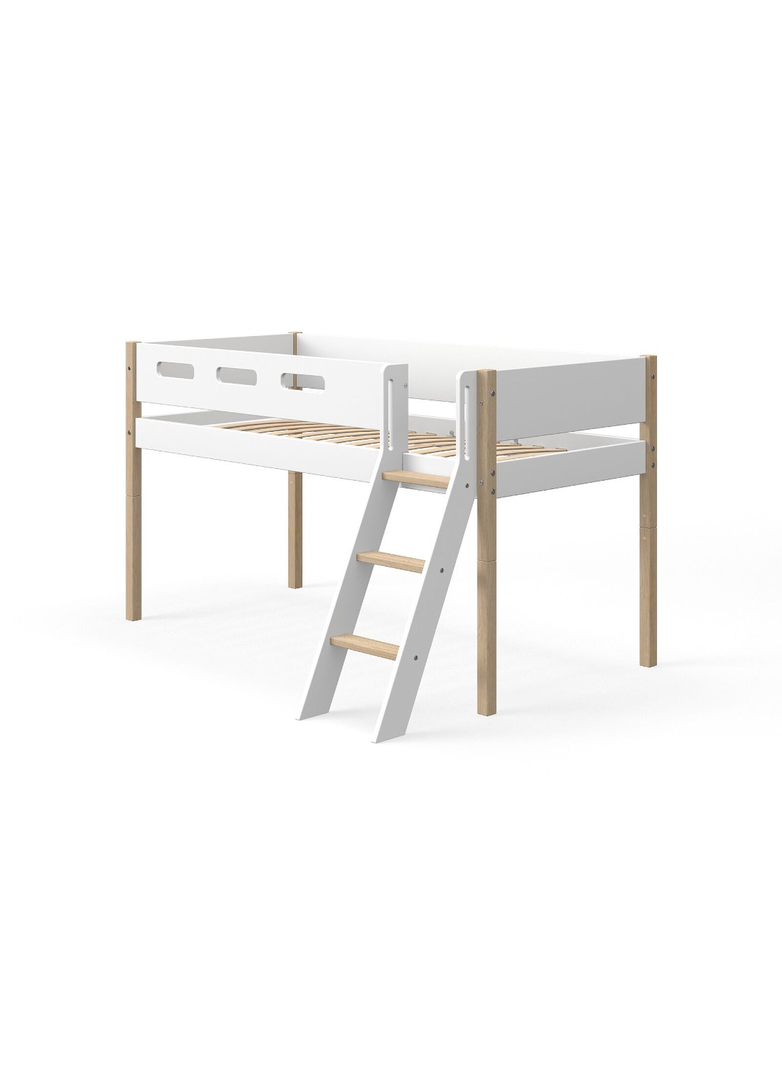 MID-HIGH SINGLE BED NOR WHITE (90X200)