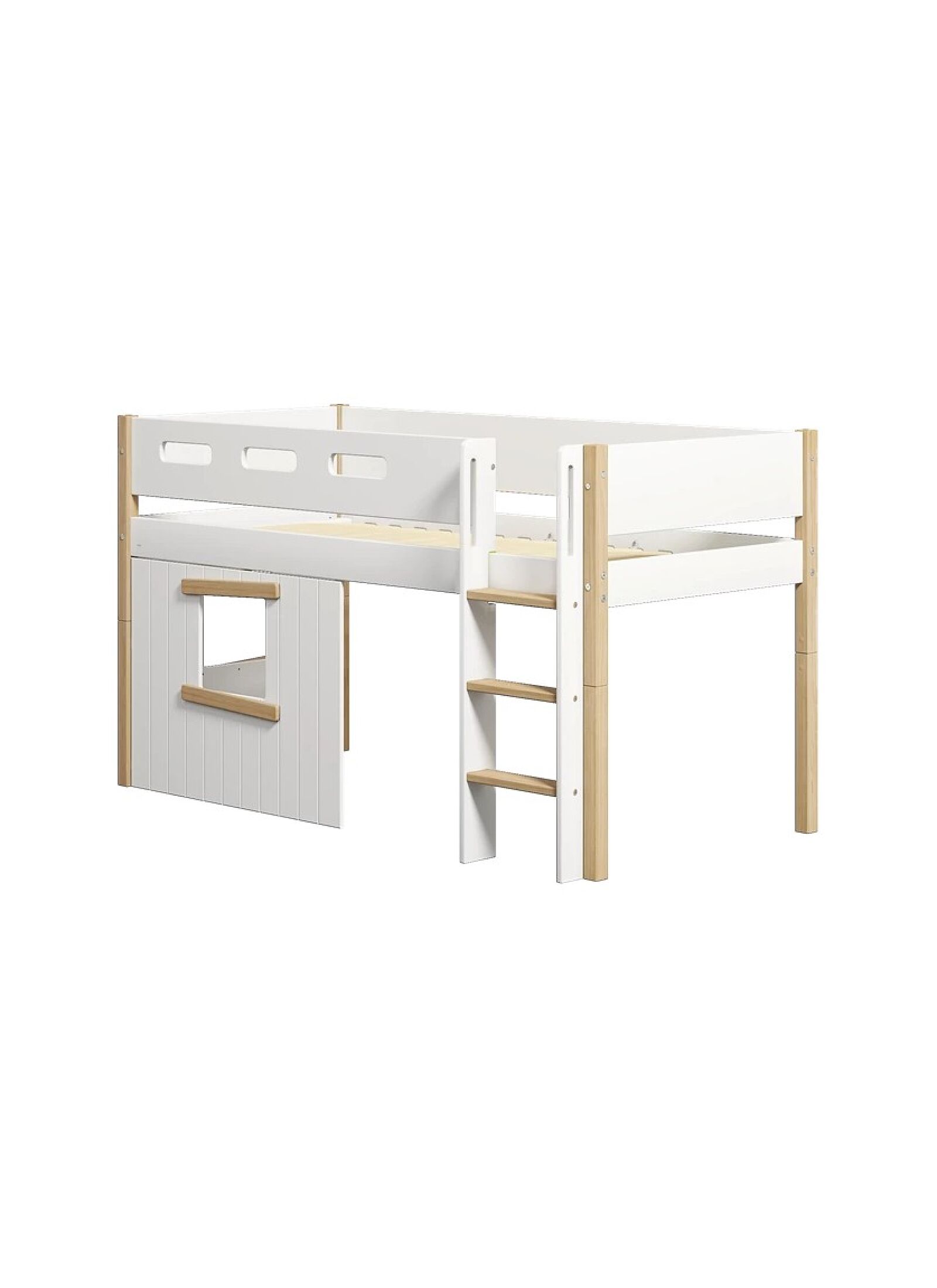 MID-HIGH SINGLE BED NOR WHITE (90X200)
