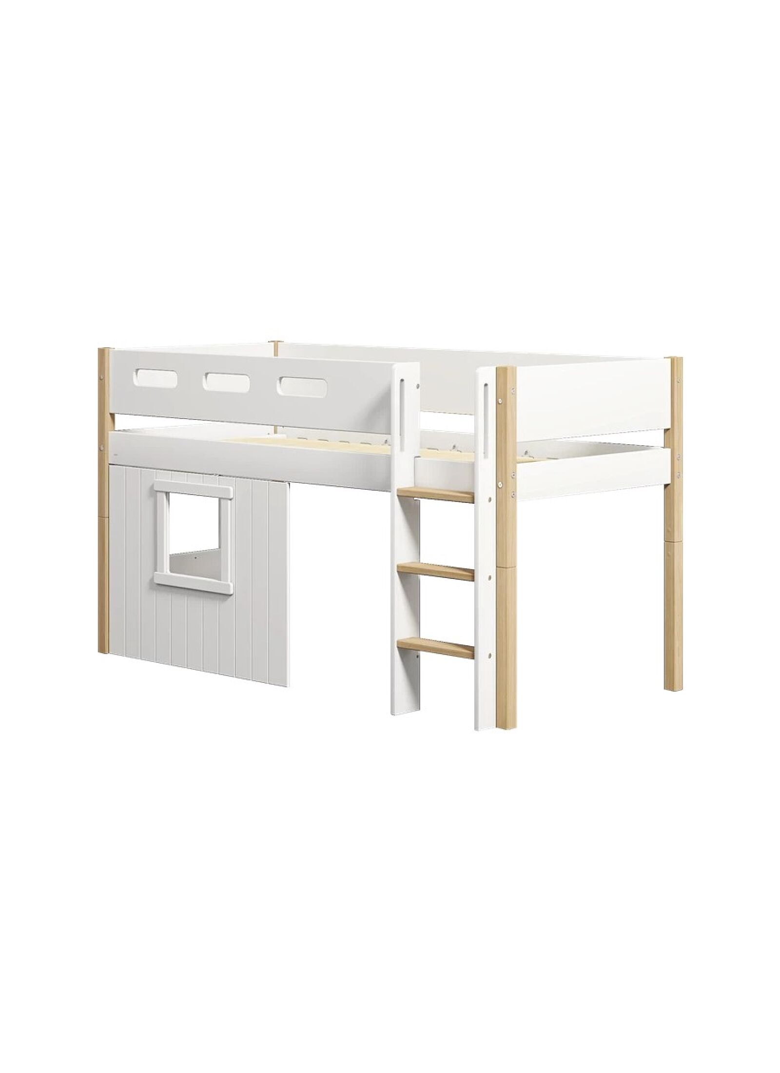 MID-HIGH SINGLE BED NOR WHITE (90X200)