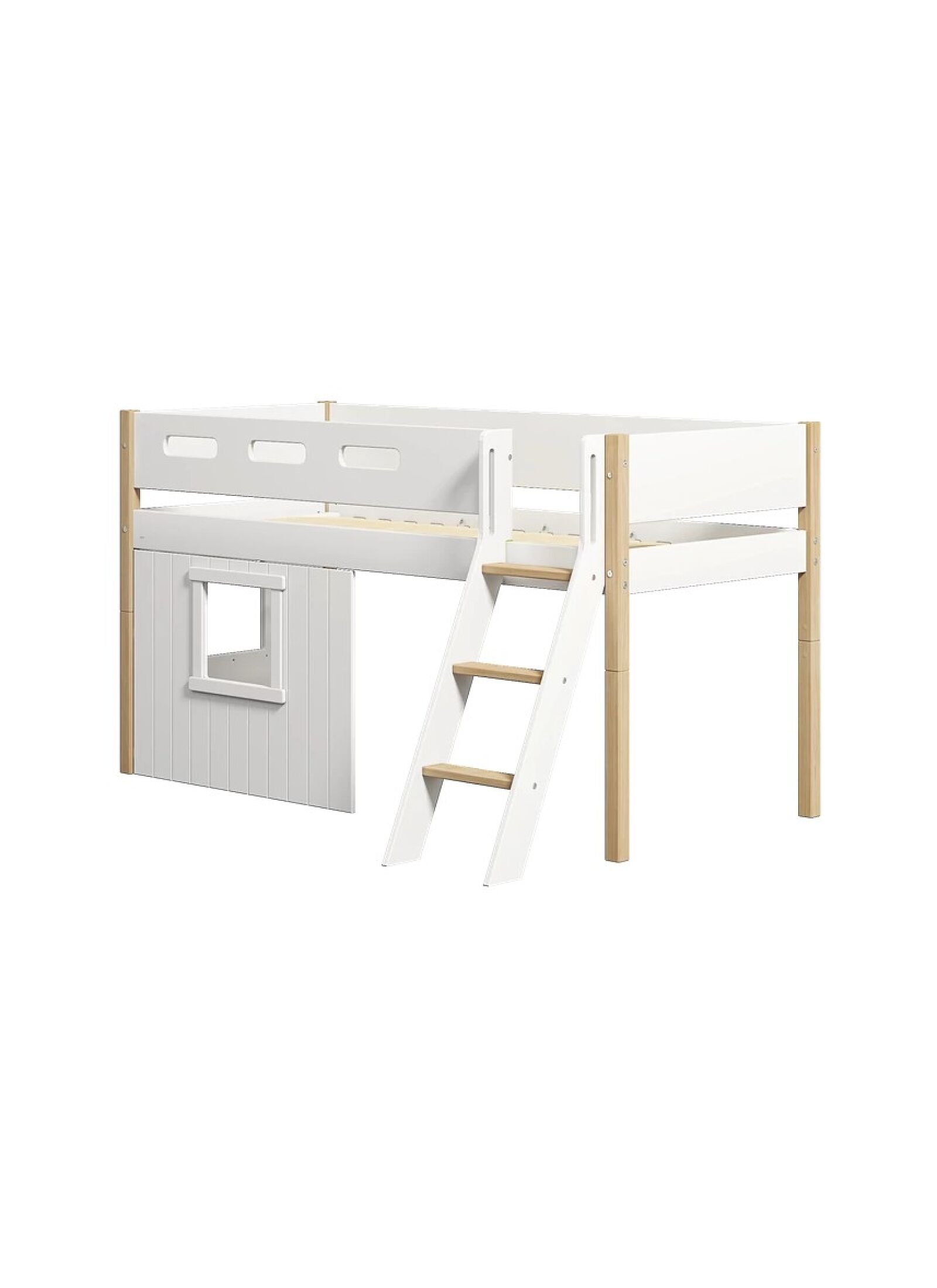 MID-HIGH SINGLE BED NOR WHITE (90X200)