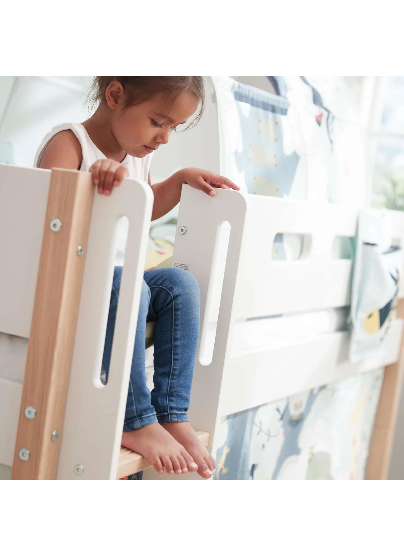 MID-HIGH SINGLE BED NOR WHITE (90X200)