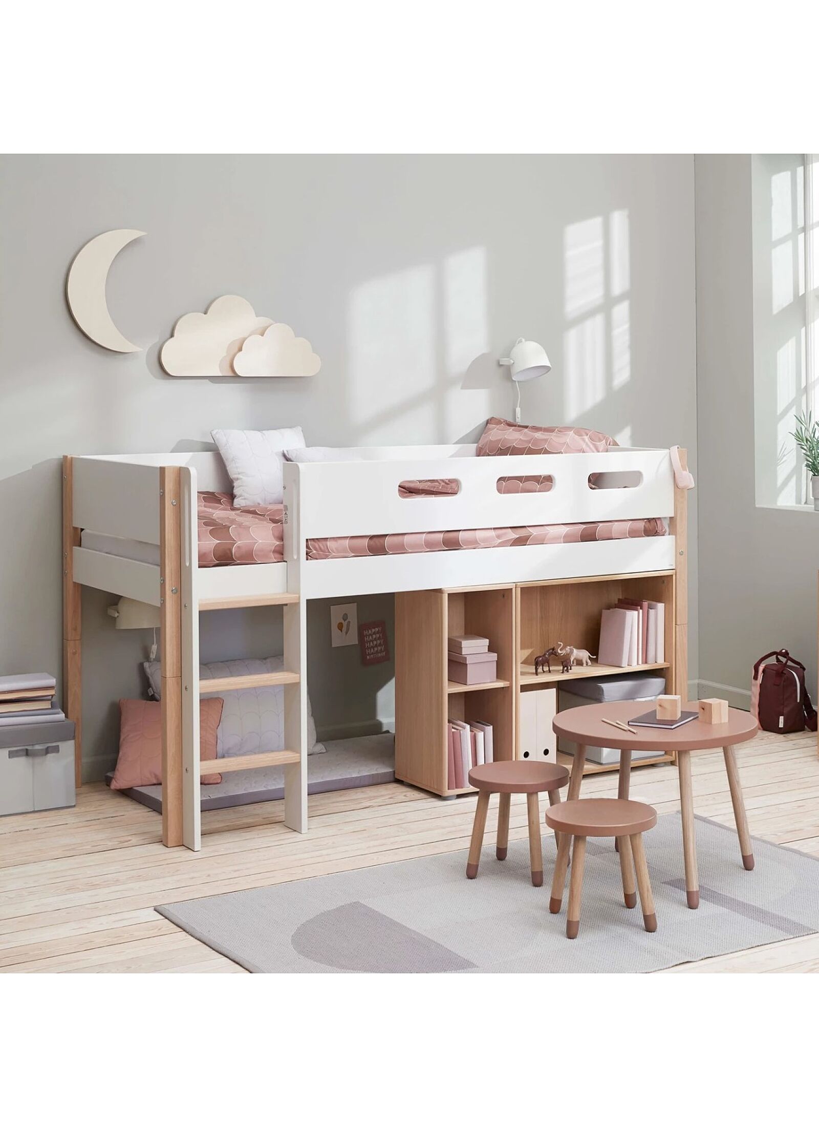 MID-HIGH SINGLE BED NOR WHITE (90X200)