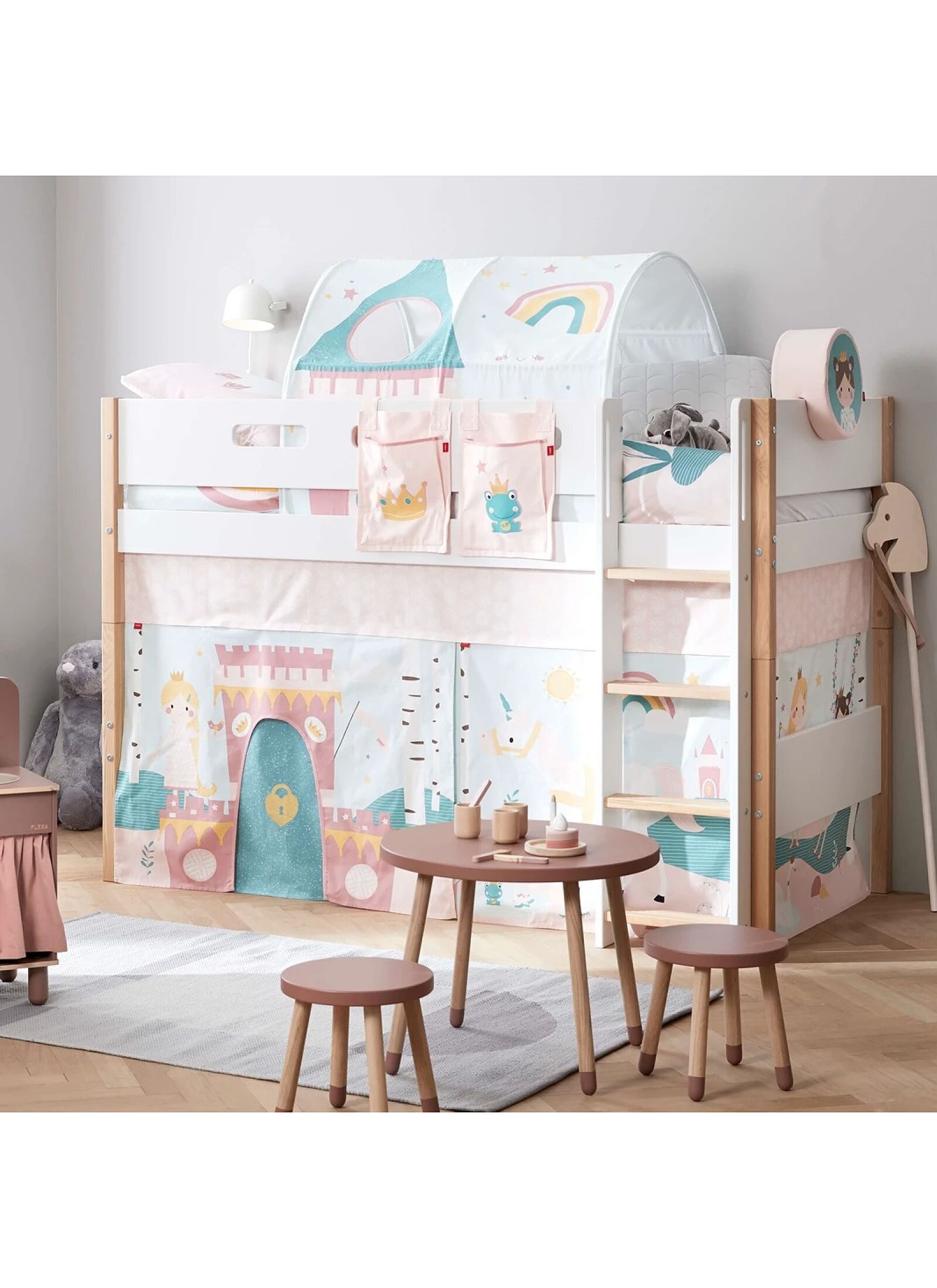 SEMI-HIGH SINGLE BED NOR WHITE (90X200)