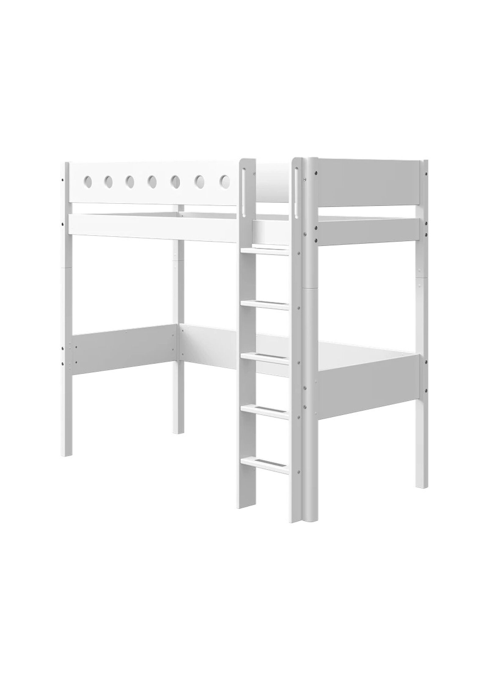 HIGH SINGLE BED WHITE (90X200)