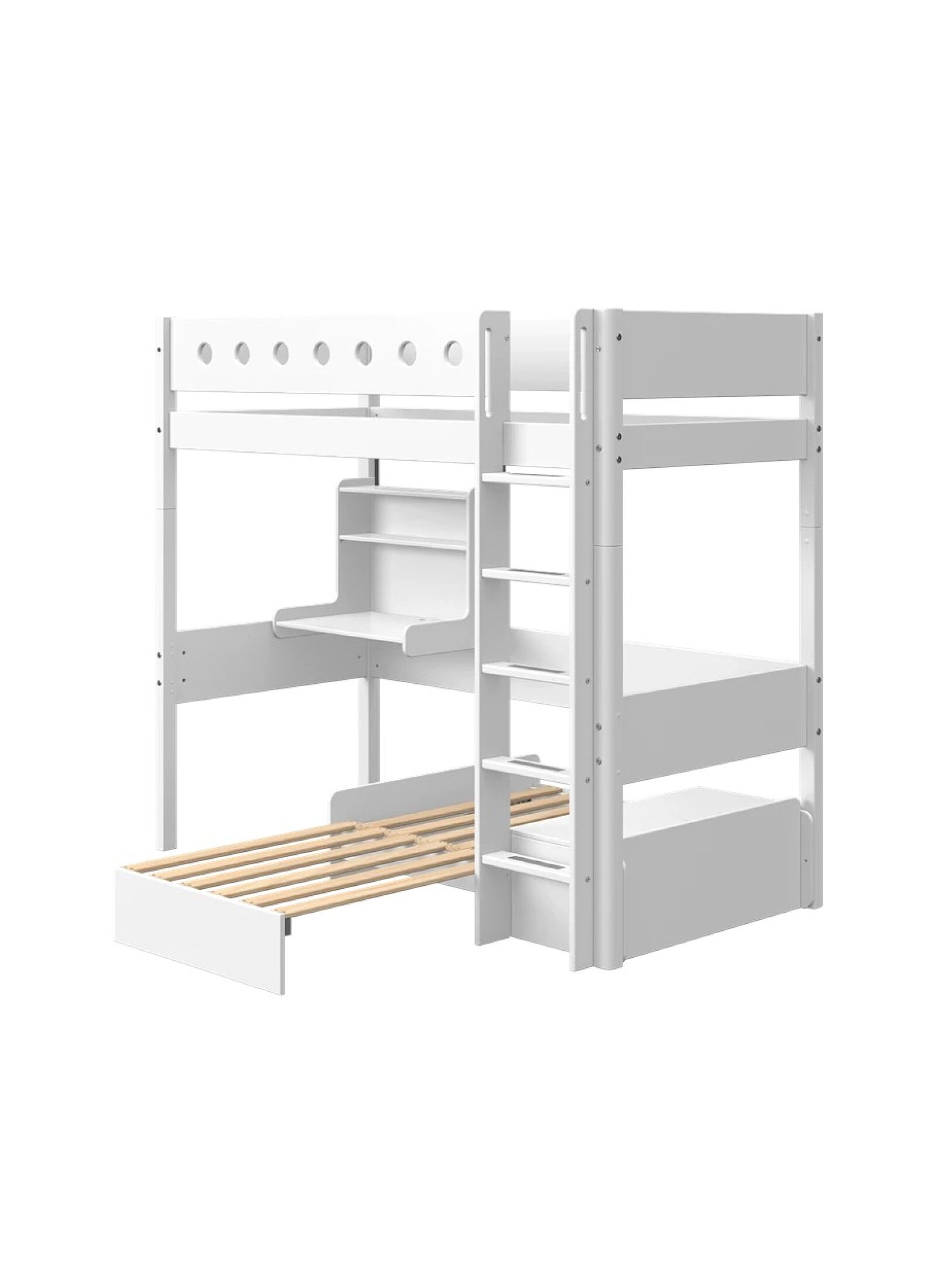 HIGH SINGLE BED WHITE (90X200)