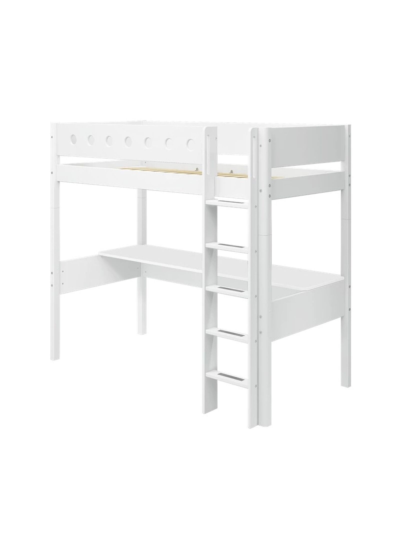 HIGH SINGLE BED WHITE (90X200)