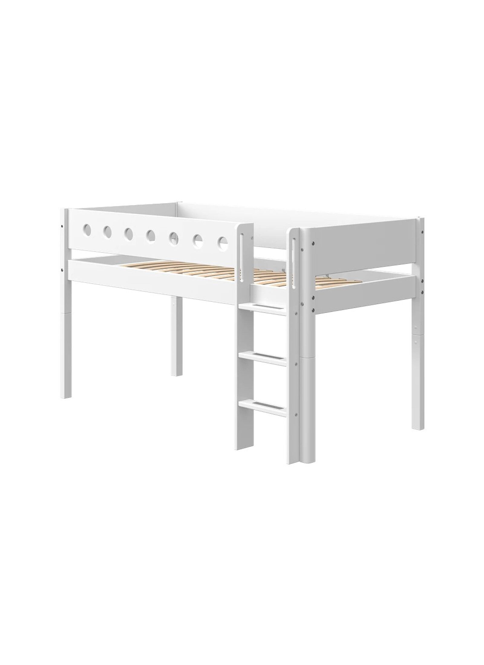 MID-HIGH SINGLE BED WHITE (90X200)